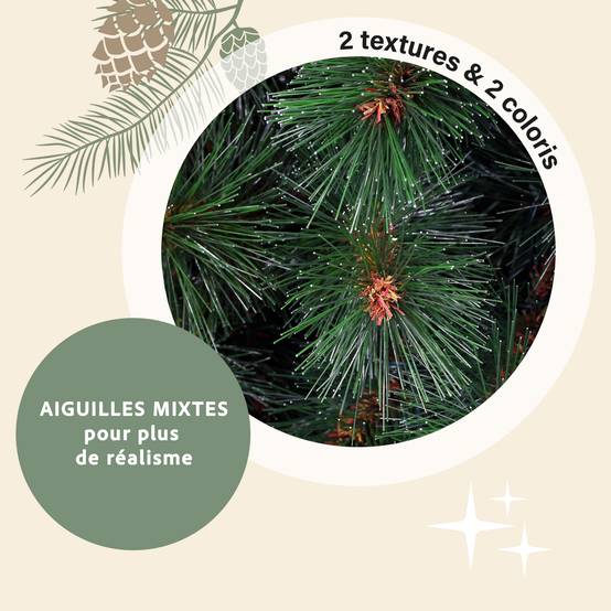 Ecloz - Sapin de Noël artificiel Huez lumineux - 150 cm - ECLOZ - Image 2