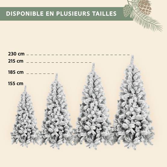 Ecloz - Sapin de Noël artificiel Morzine enneigé - 155 cm - ECLOZ - Image 6
