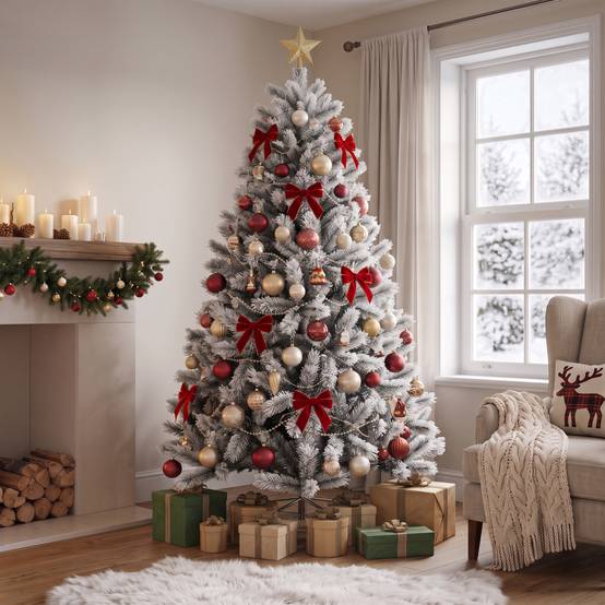Ecloz - Sapin de Noël artificiel Morzine enneigé - 155 cm - ECLOZ - Image 1