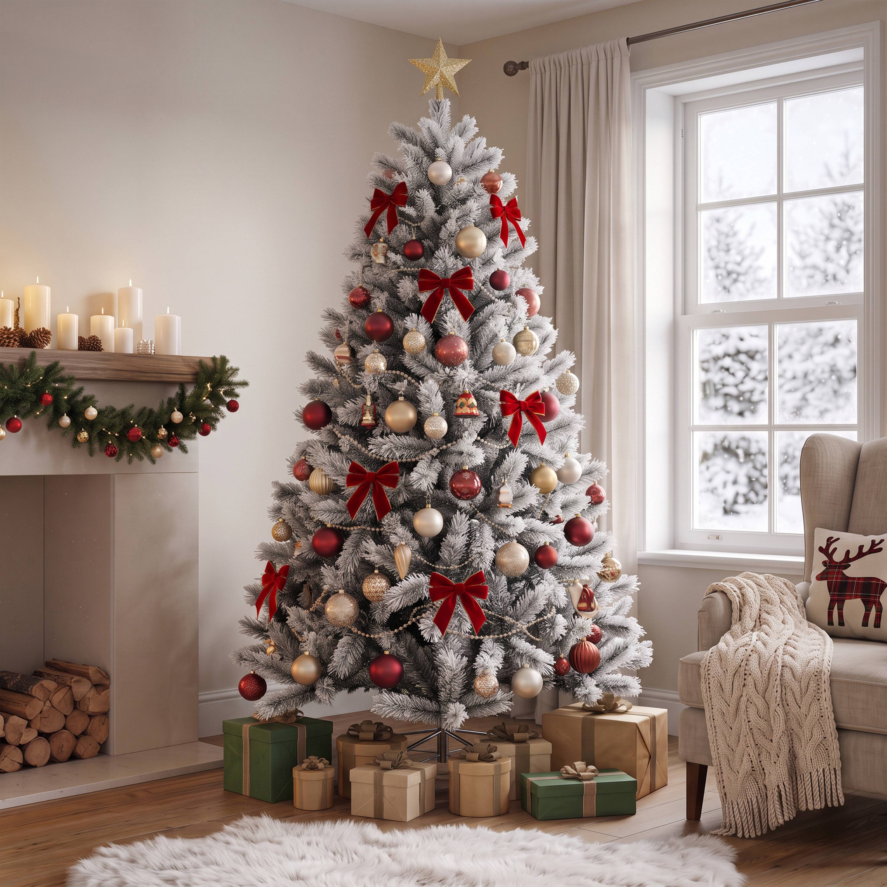 Ecloz - Sapin de Noël artificiel Morzine enneigé - 185 cm - ECLOZ - Image 3