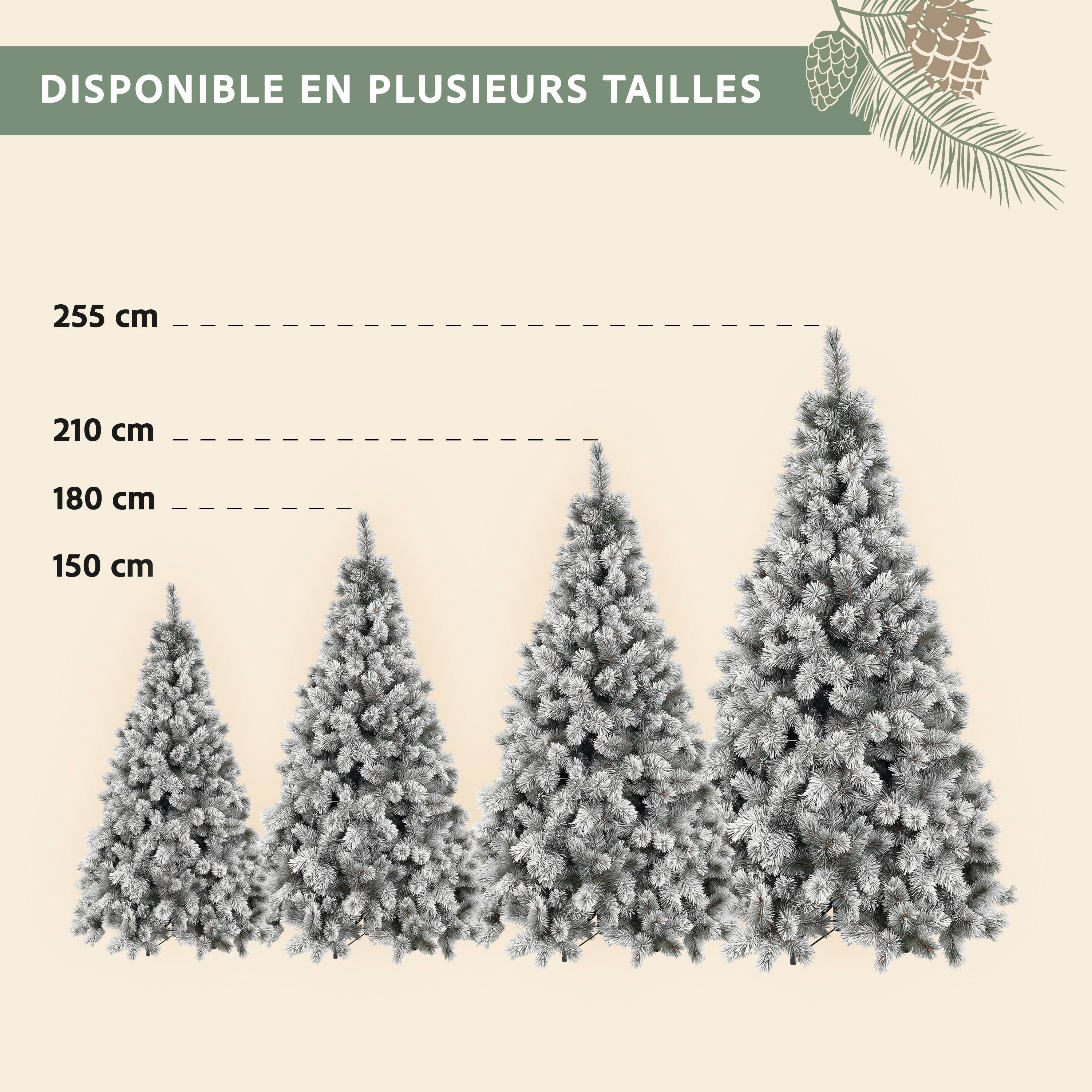 Ecloz - Sapin de Noël artificiel Huez enneigé - 255 cm - ECLOZ - Image 4