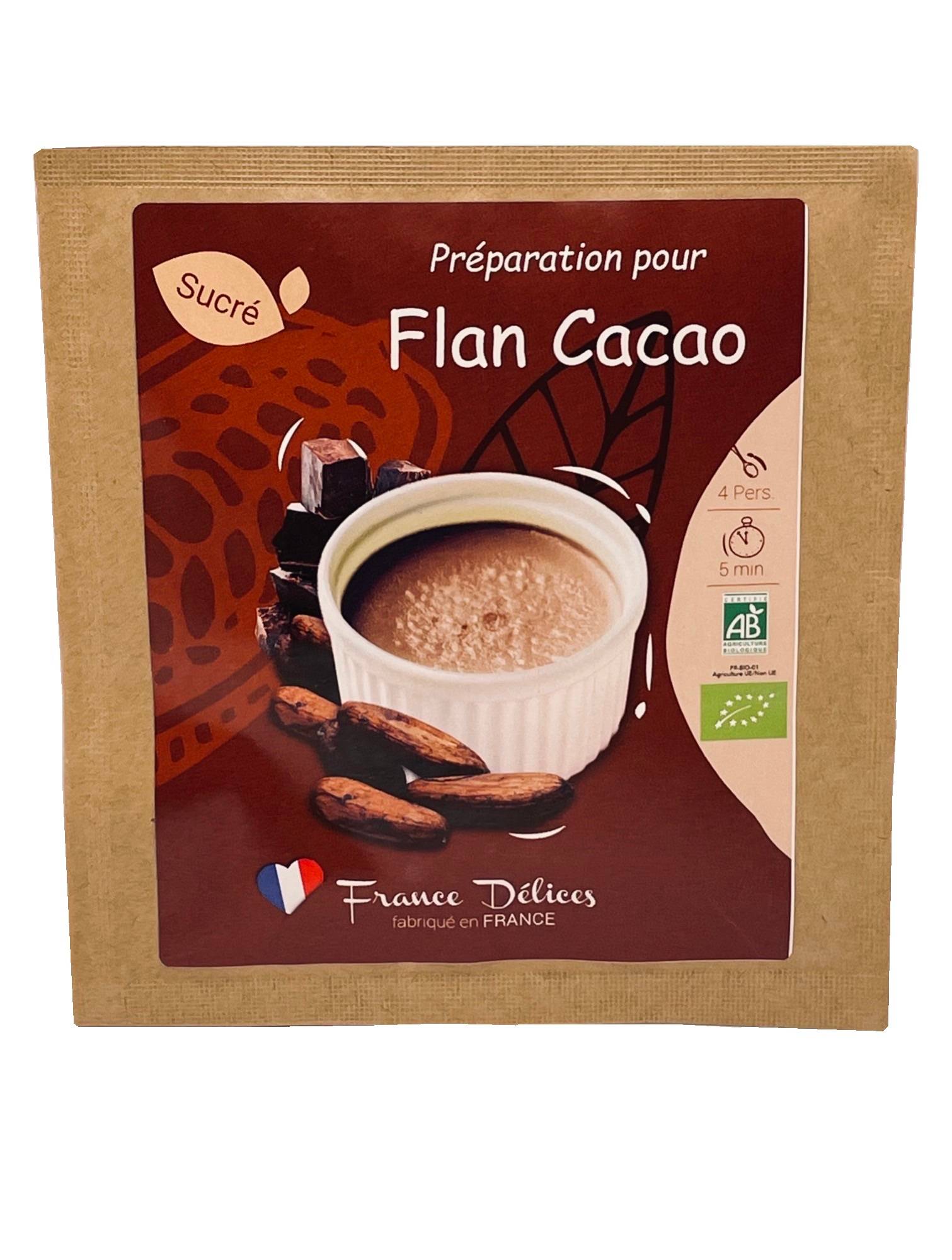 France Delice - Préparation Flan Chocolat Bio 40g