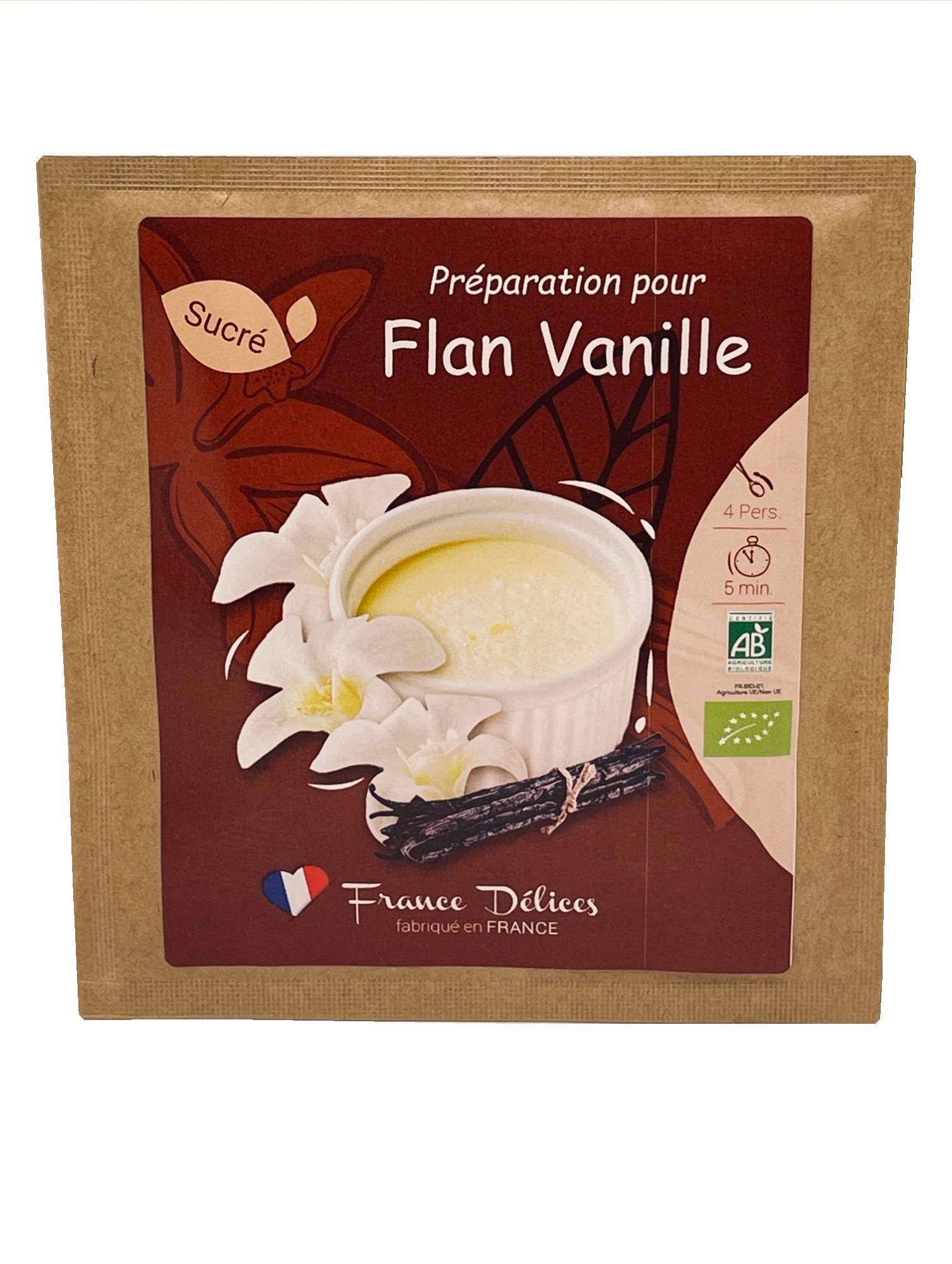 France Delice - Préparation Flan Vanille Bio 40g