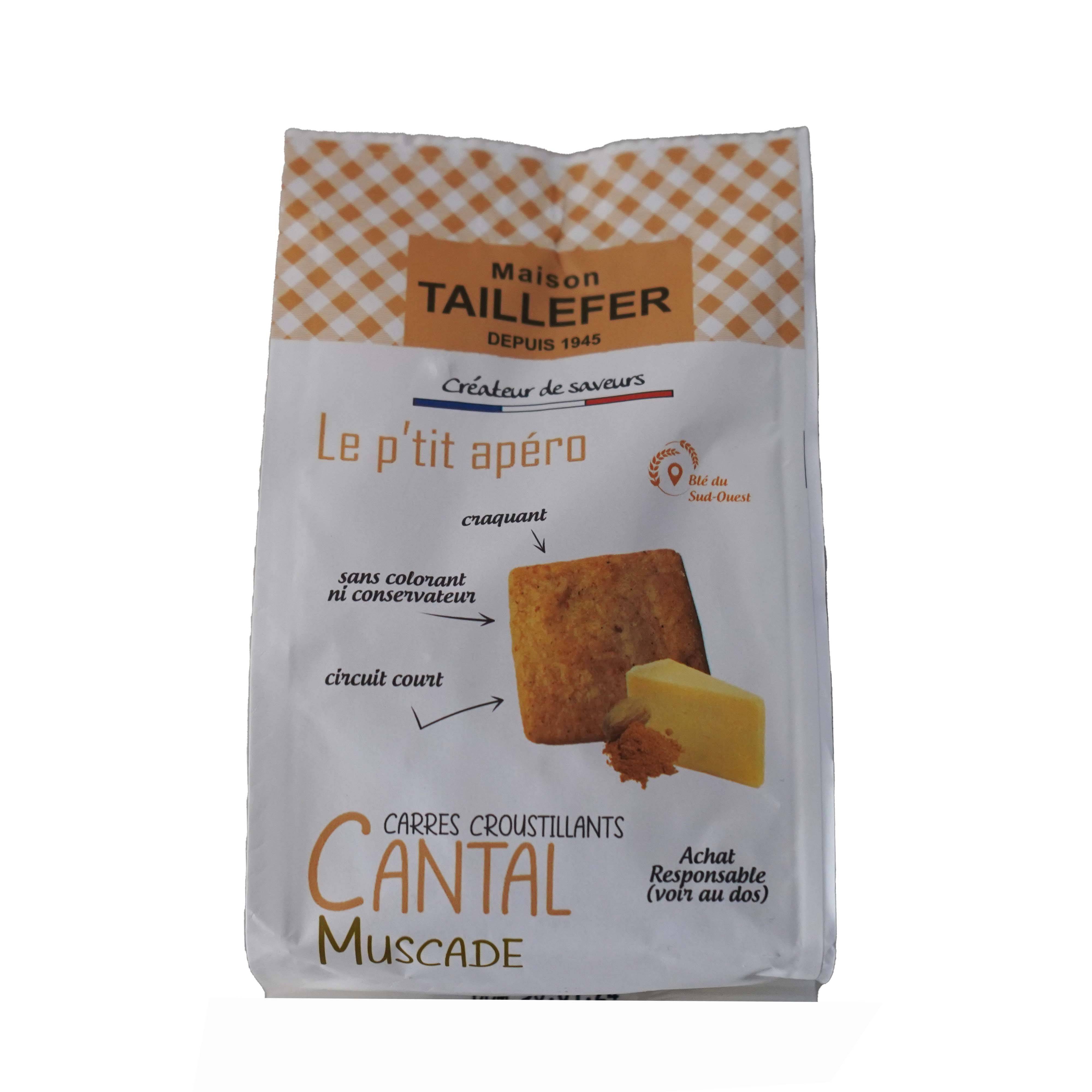Maison Taillefer - Carré croustillant Cantal et noix de muscade sachet 97 g - Maison Taillefer