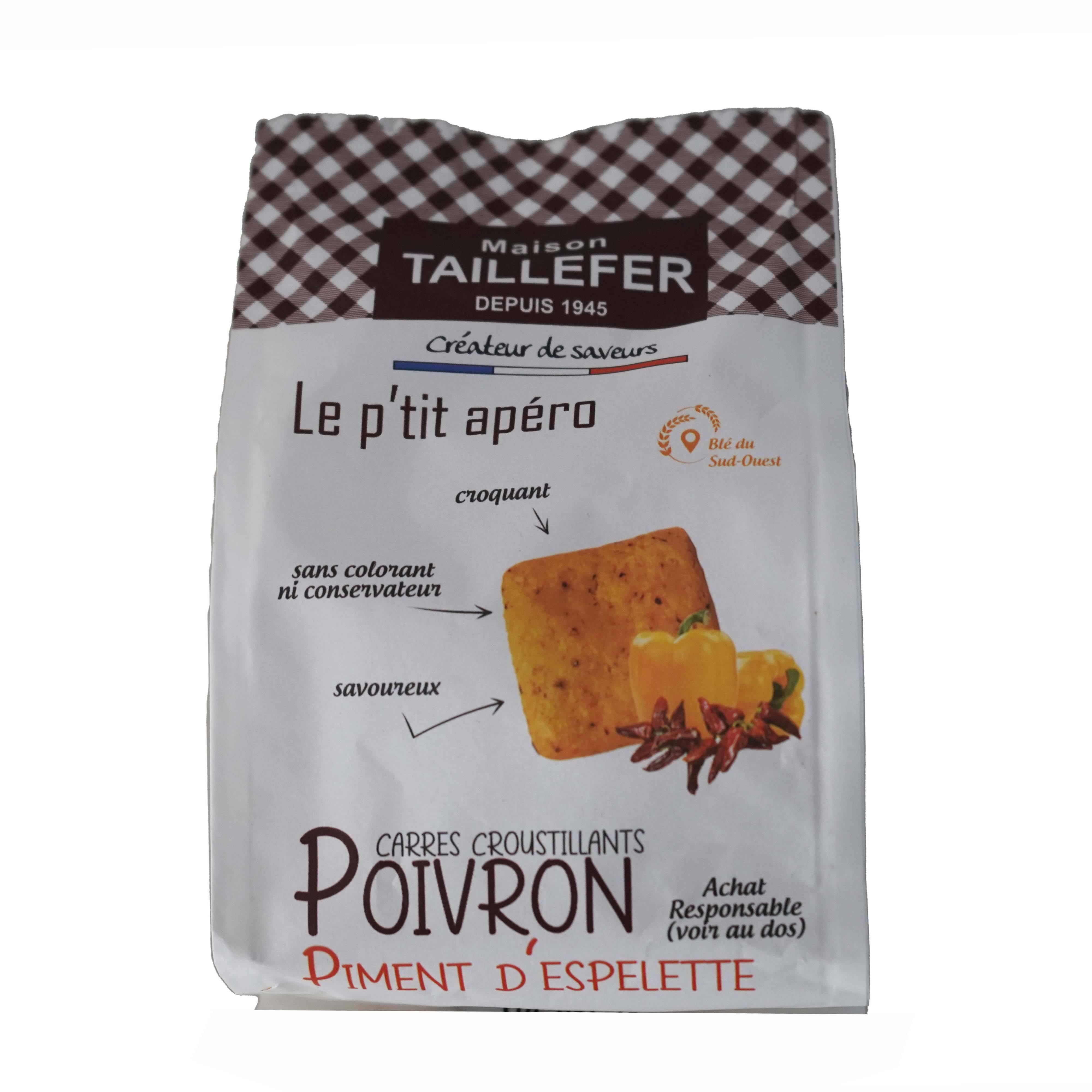 Maison Taillefer - Carré croustillant poivron et piment d'Espelette sachet 97 g - Maison Taillefer