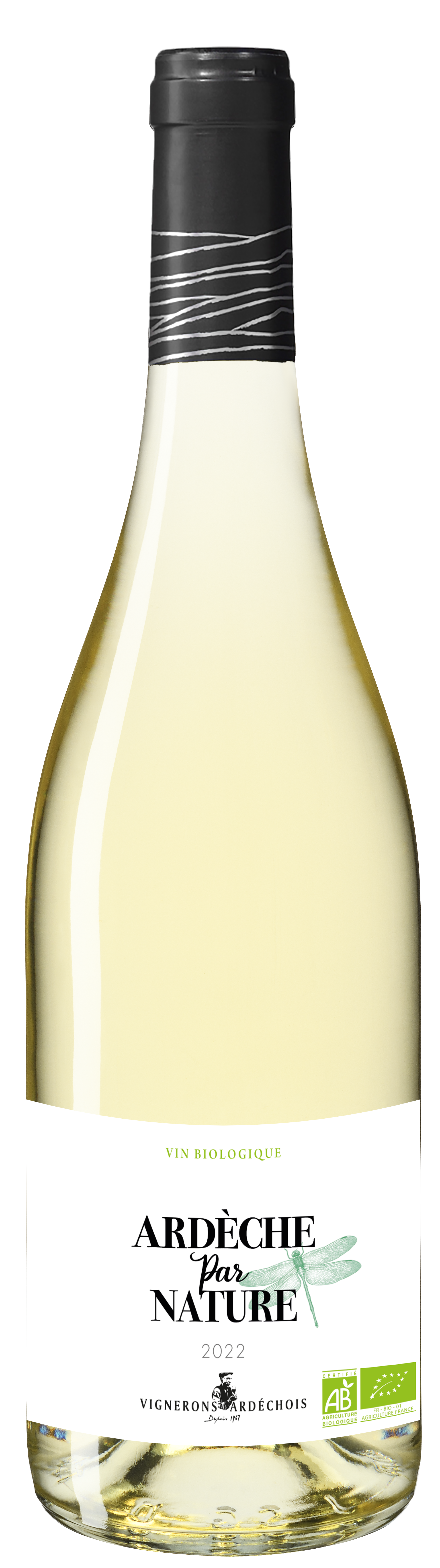 Les Vignerons Ardechois - Vin blanc IGP Ardèche BIO 75 cl - Ardèche par nature
