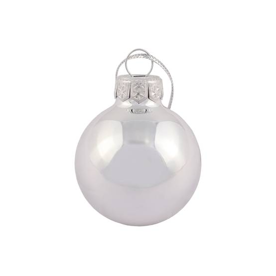 Ecloz - Lot de 16 boules de Noël en plastique argenté Ø 3,5 cm - ECLOZ - Image 4
