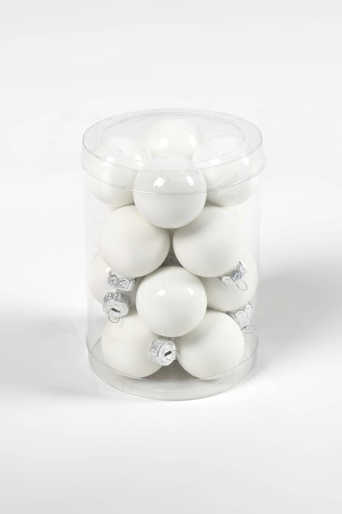 Ecloz - Lot de 16 boules de Noël en verre -  blanc - Ø. 3,5 cm - ECLOZ - Image 1