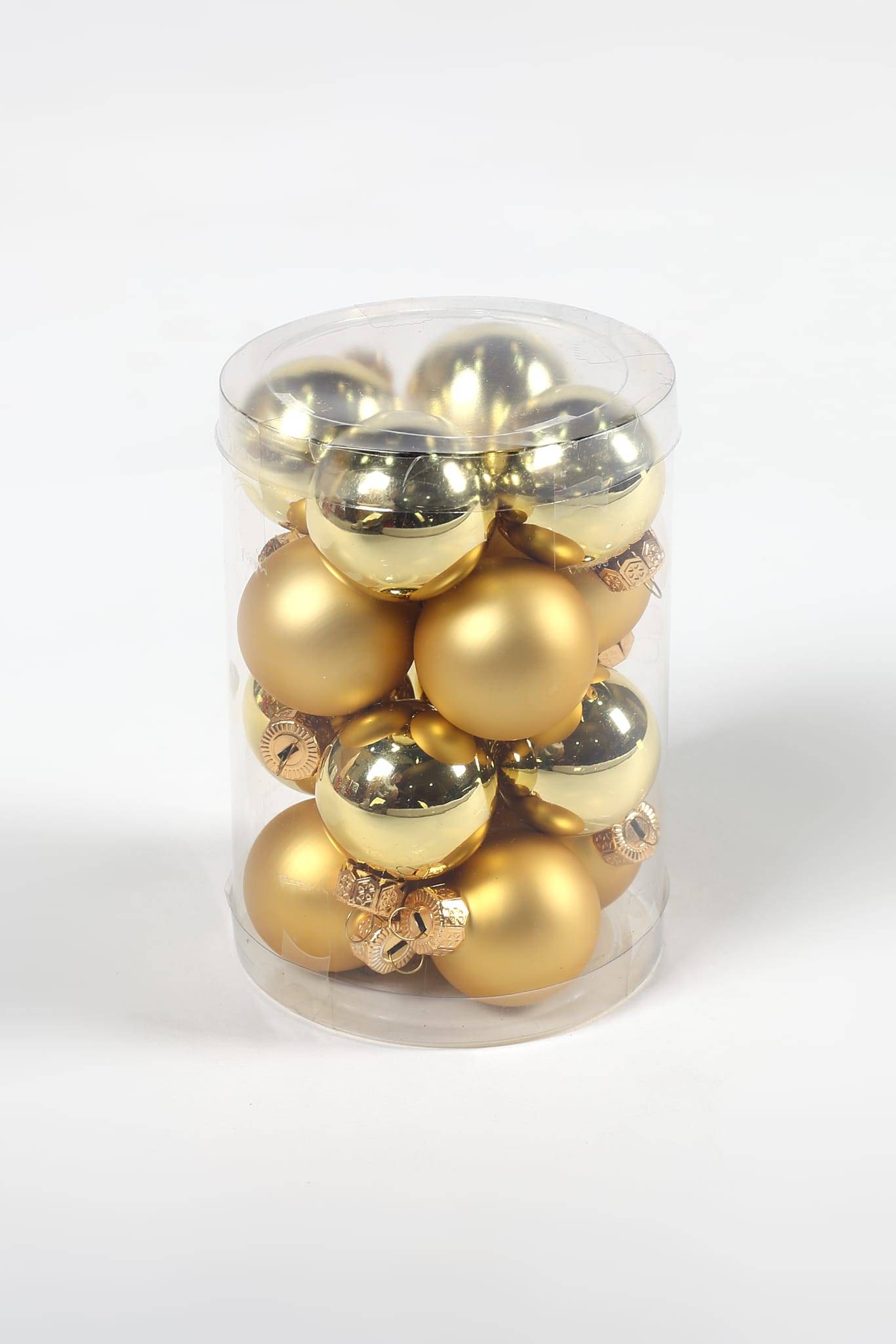 Ecloz - Lot de 16 boules de Noël en verre - doré - Ø. 3,5 cm - ECLOZ - Image 3
