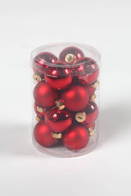 Ecloz - Lot de 16 boules de Noël en verre - rouge - Ø. 3,5 cm - ECLOZ - Image 3