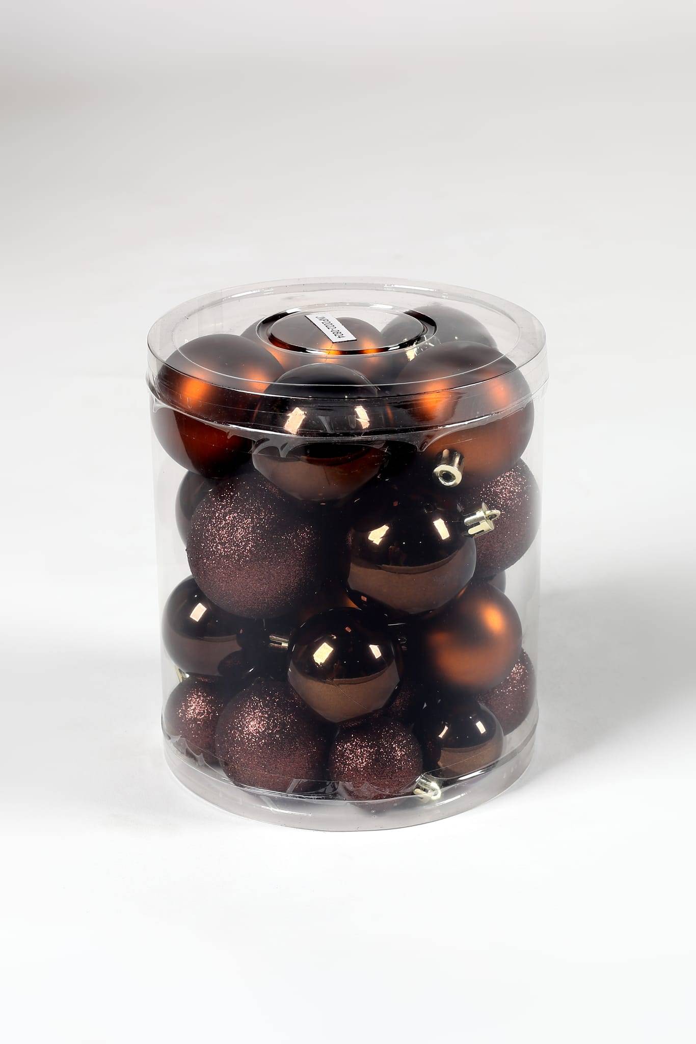 Ecloz - Lot de 30 boules de Noël incassables en plastique marron - ECLOZ - Image 2