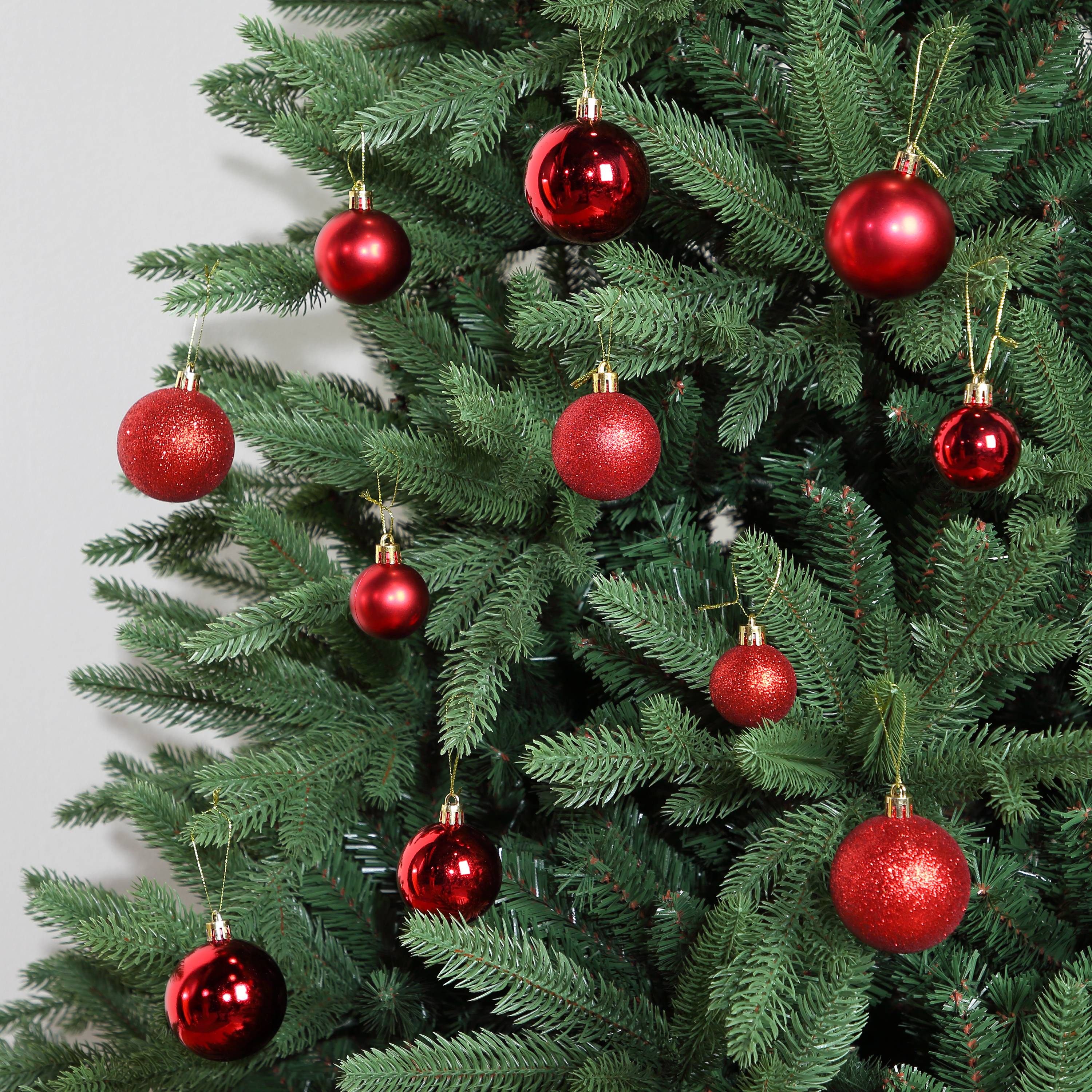 Ecloz - Lot de 30 boules de Noël incassables - rouge - ECLOZ - Image 1