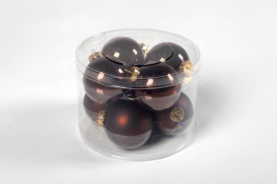 Ecloz - Lot de 8 boules de Noël en verre - marron et doré - Ø. 7 cm - ECLOZ - Image 3
