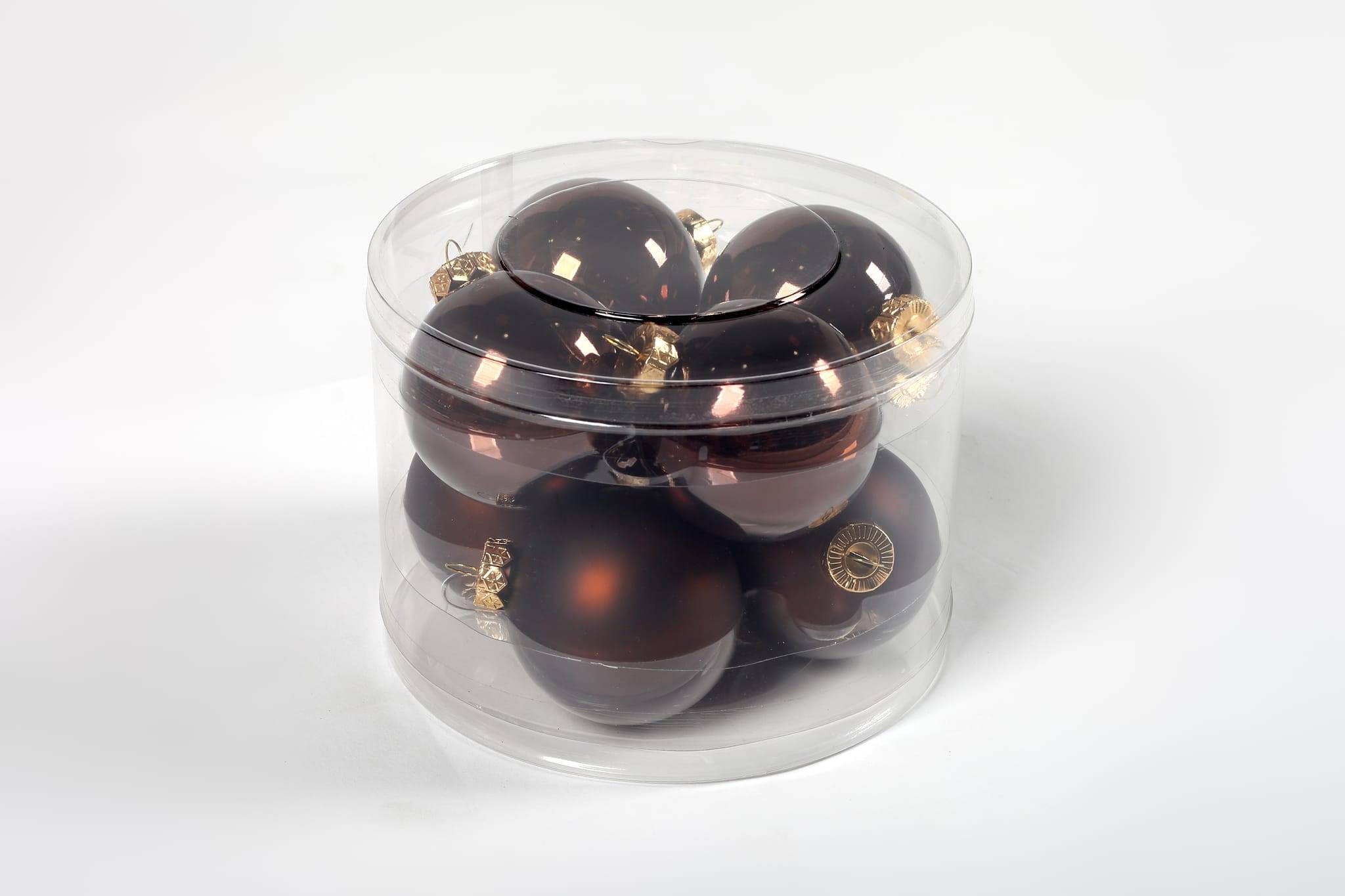 Ecloz - Lot de 8 boules de Noël en verre - marron et doré - Ø. 7 cm - ECLOZ - Image 3