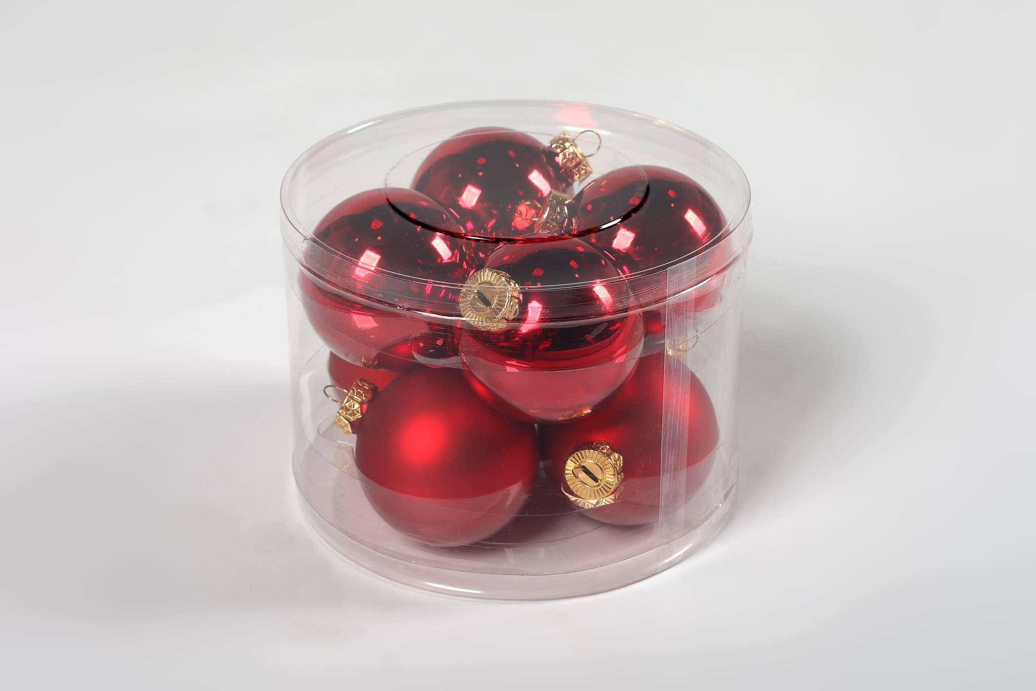 Ecloz - Lot de 8 boules de Noël en verre - rouge et doré - Ø. 7 cm - ECLOZ - Image 1