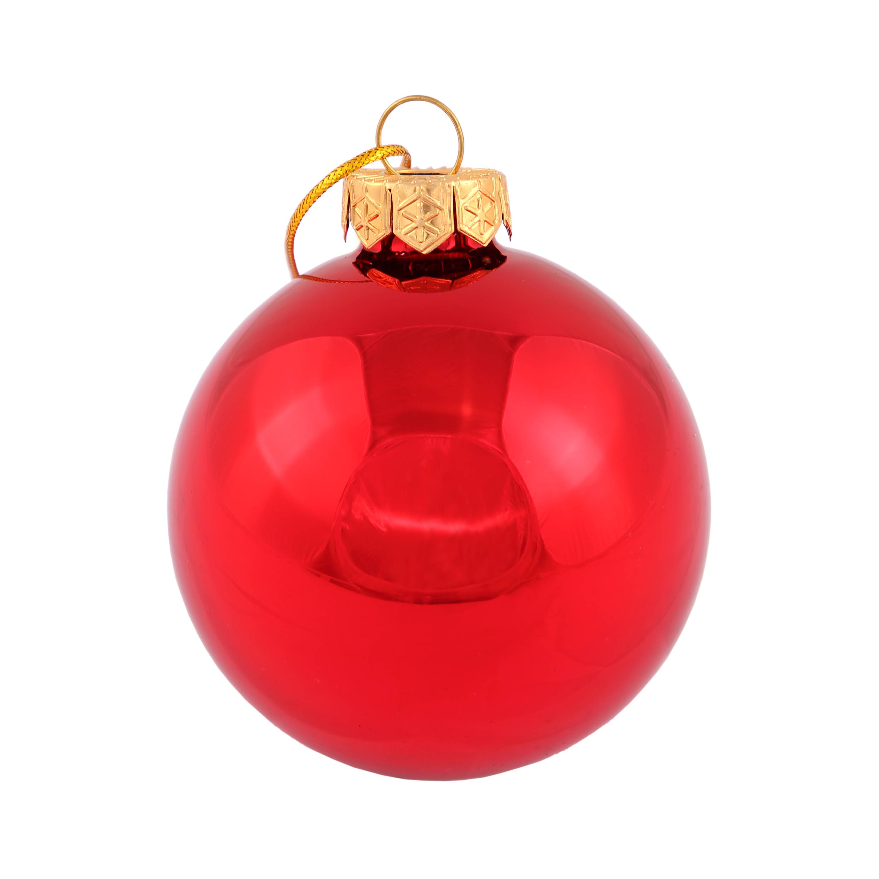Ecloz - Lot de 8 boules de Noël en verre - rouge et doré - Ø. 7 cm - ECLOZ - Image 4
