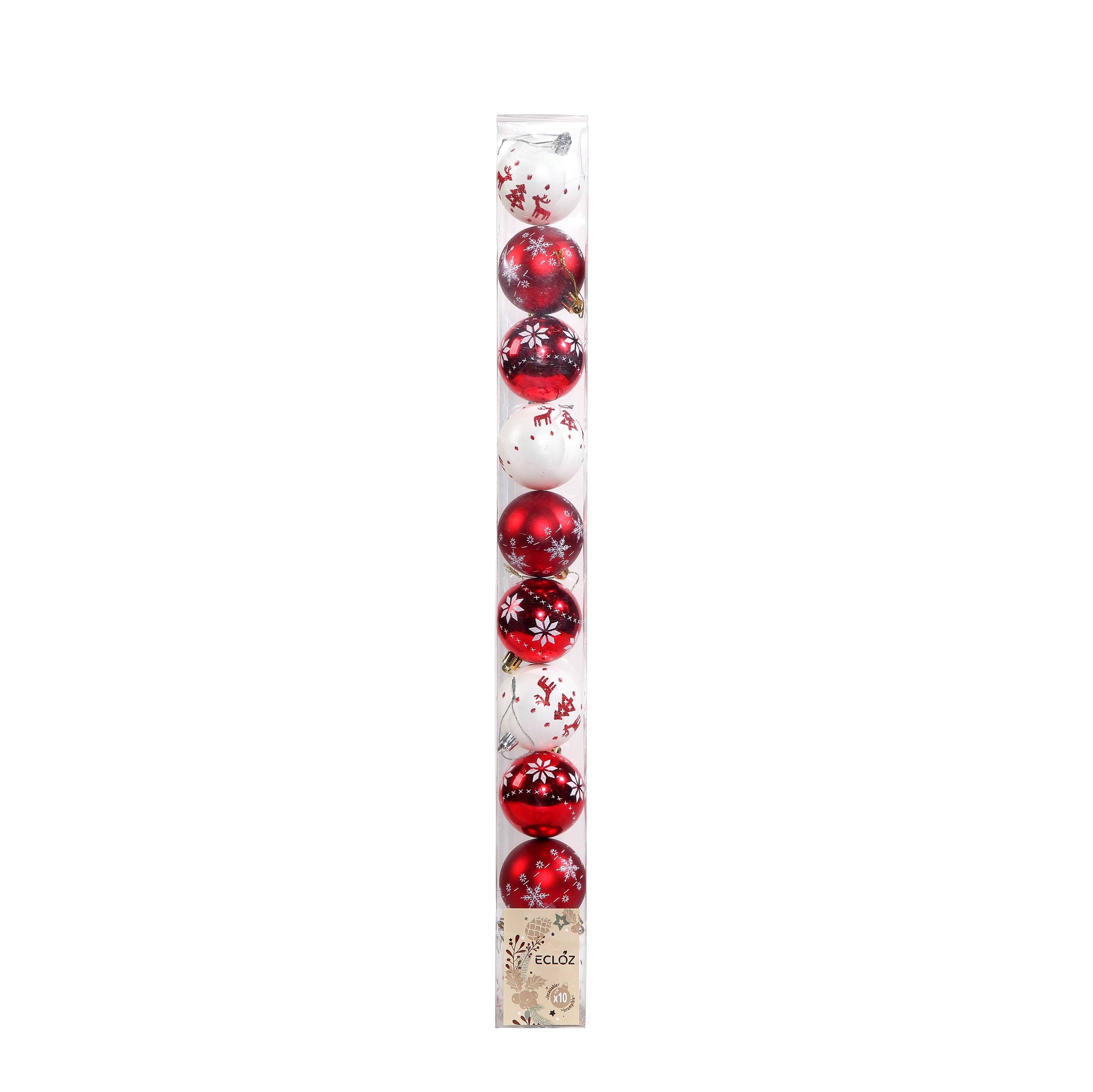 Ecloz - Tube de 10 boules de Noël incassables - coloris assortis - Ø 6 cm - ECLOZ - Image 6