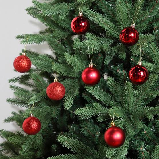 Ecloz - Tube de 10 boules de Noël incassables - rouge - Ø 6 cm - ECLOZ - Image 1