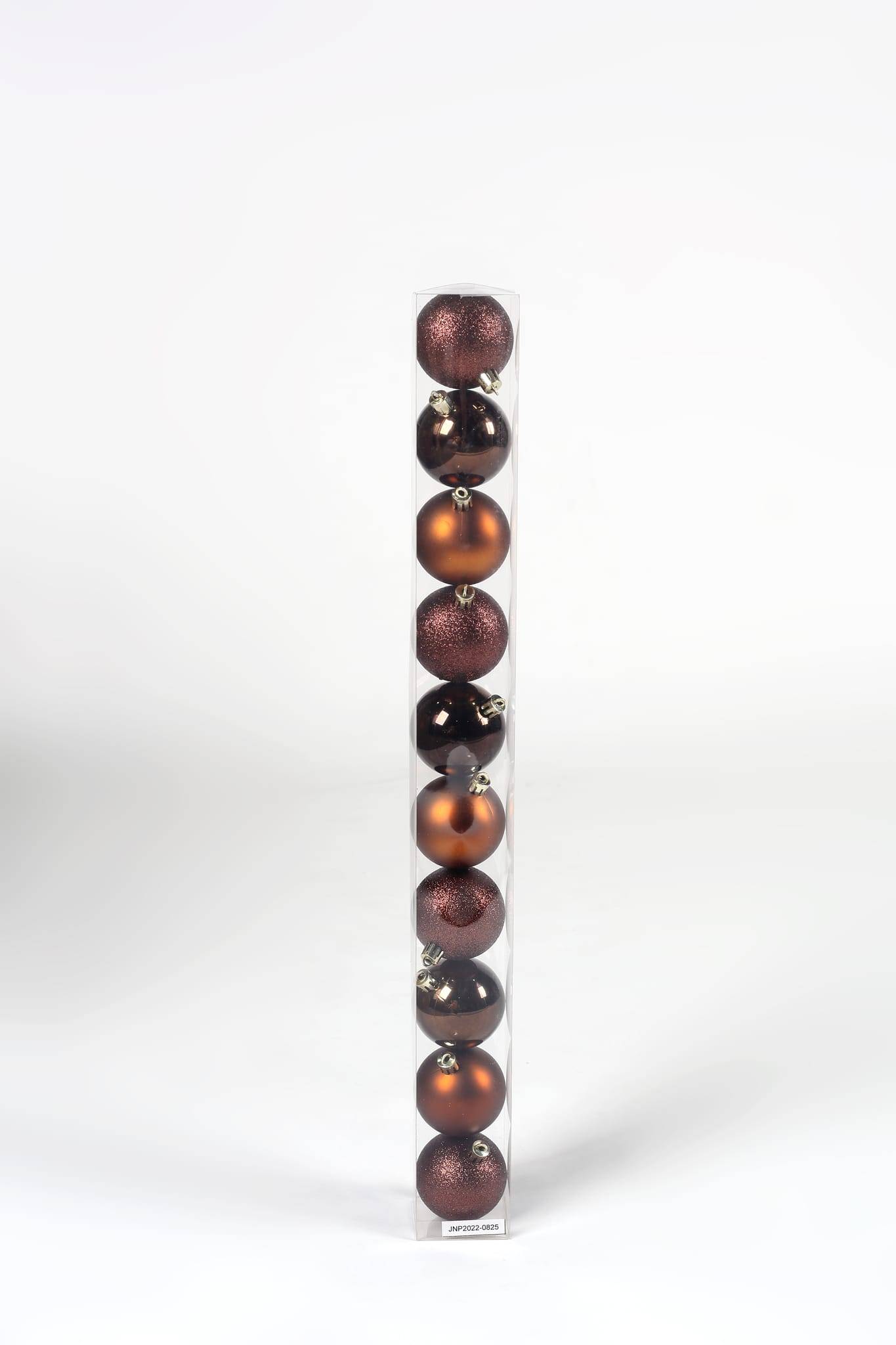Ecloz - Tube de 10 boules de Noël incassables - marron - Ø. 6 cm - ECLOZ - Image 3