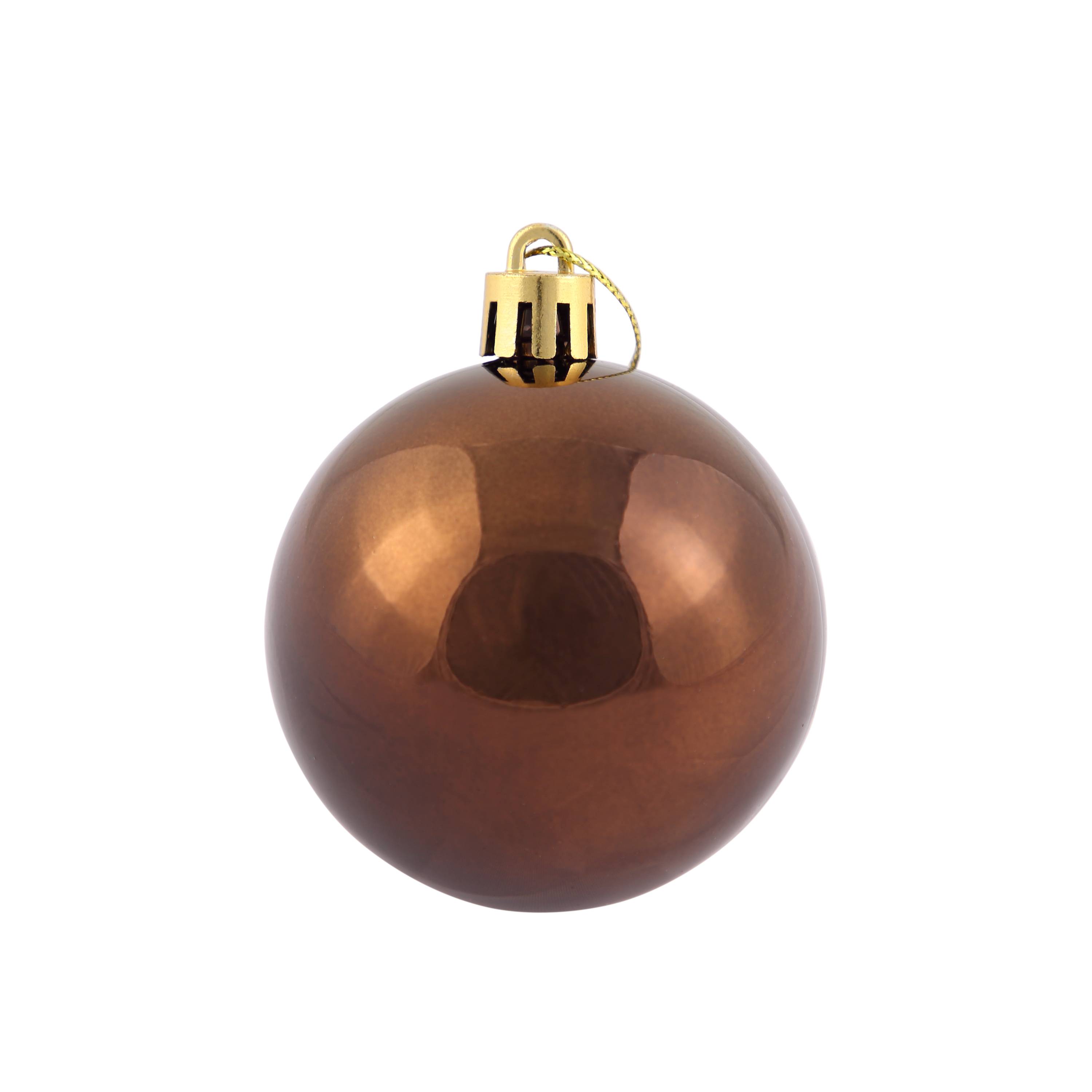 Ecloz - Tube de 10 boules de Noël incassables - marron - Ø 6 cm - ECLOZ - Image 6
