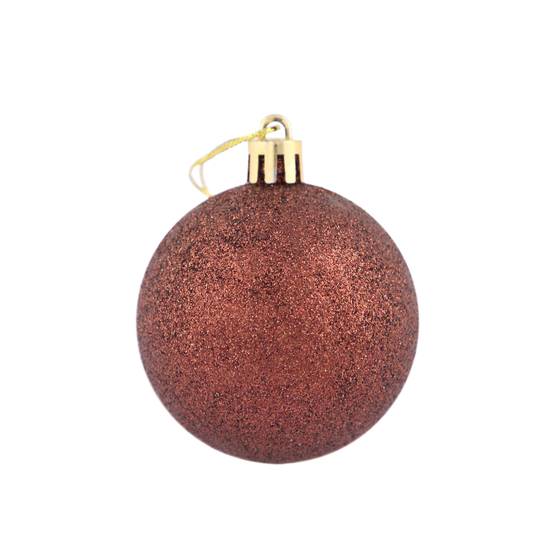 Ecloz - Tube de 10 boules de Noël incassables - marron - Ø 6 cm - ECLOZ - Image 3