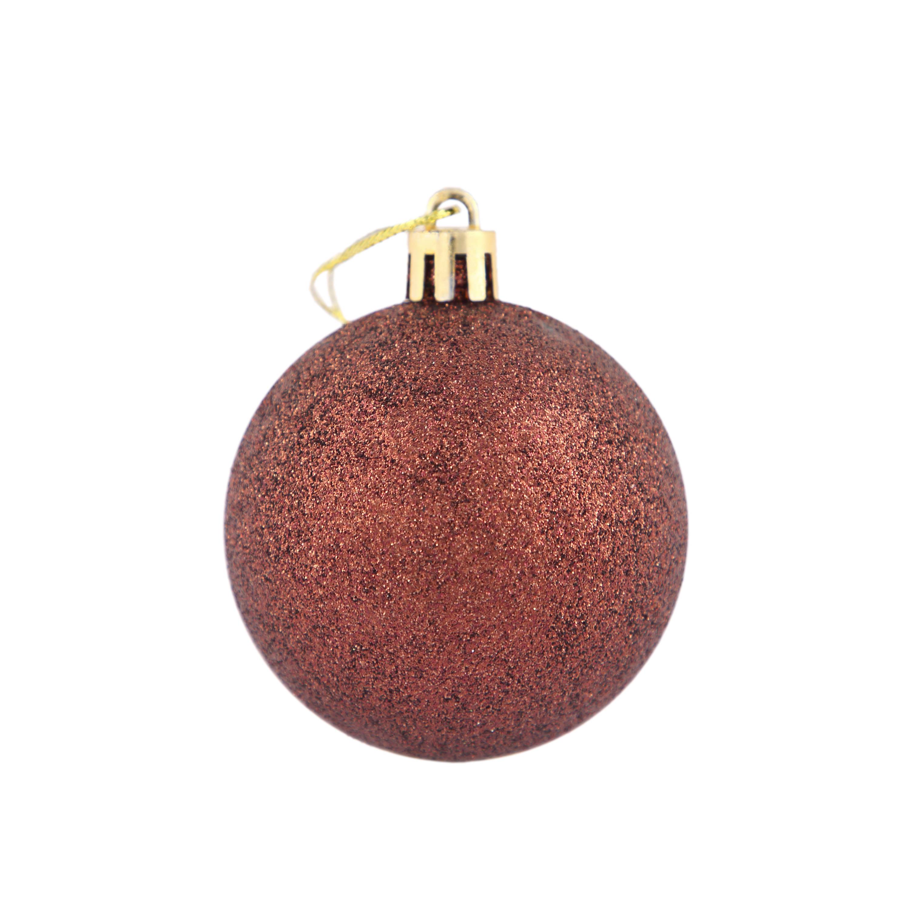 Ecloz - Tube de 10 boules de Noël incassables - marron - Ø 6 cm - ECLOZ - Image 3