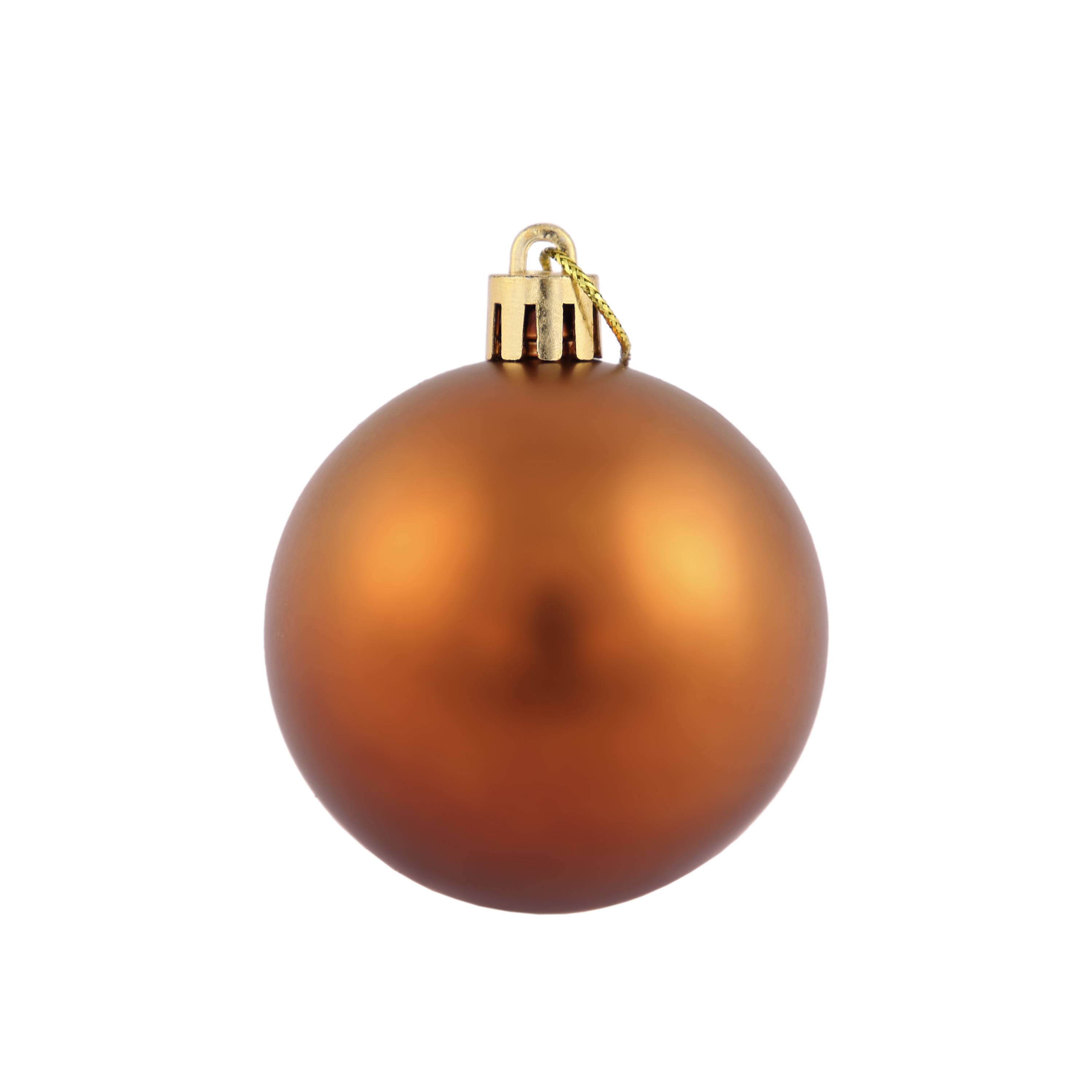 Ecloz - Tube de 10 boules de Noël incassables - marron - Ø 6 cm - ECLOZ - Image 2