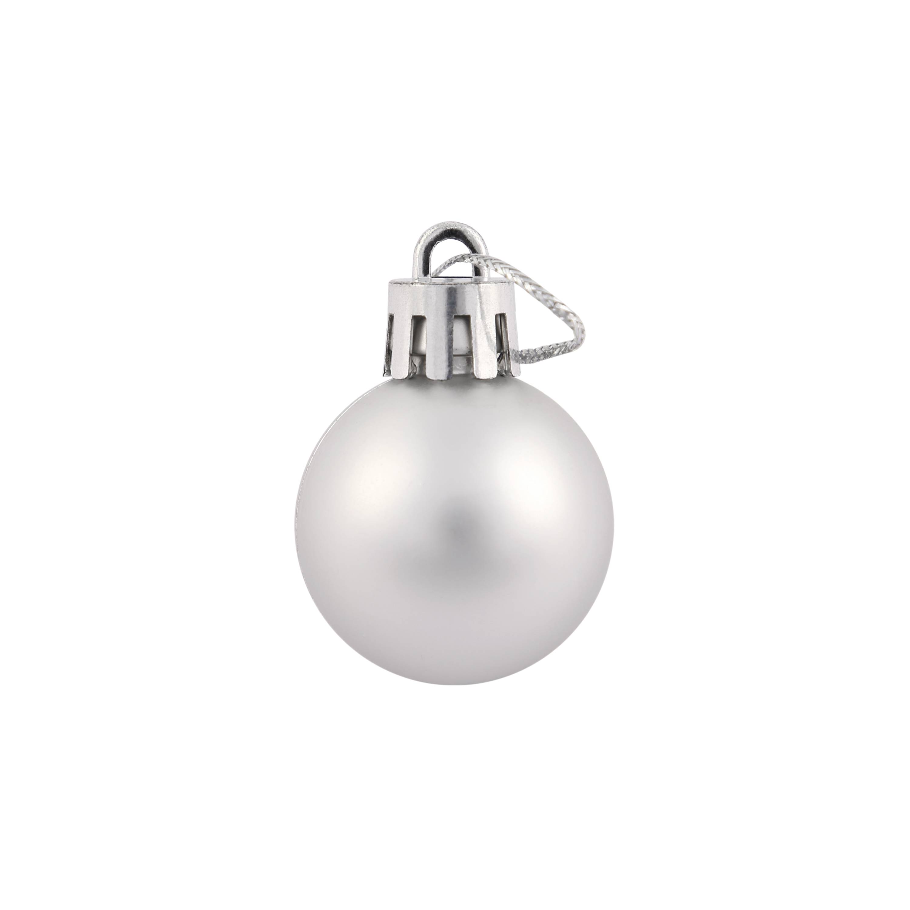 Ecloz - Lot de 10 boules de Noël incassables - argent - Ø 3 cm - ECLOZ - Image 6