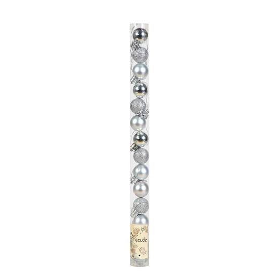 Ecloz - Lot de 10 boules de Noël incassables - argent - Ø 3 cm - ECLOZ - Image 2