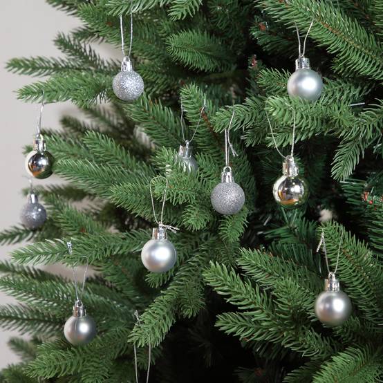 Ecloz - Lot de 10 boules de Noël incassables - argent - Ø 3 cm - ECLOZ - Image 1
