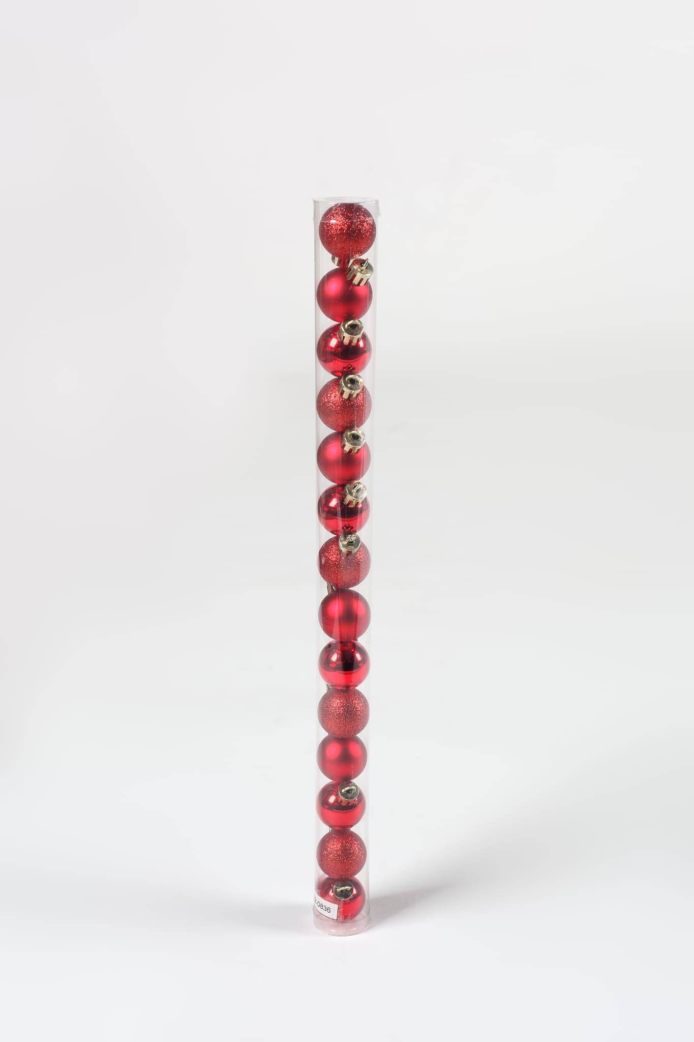 Ecloz - Tube de 10 boules de Noël incassables - rouge - Ø. 3 cm - ECLOZ - Image 3