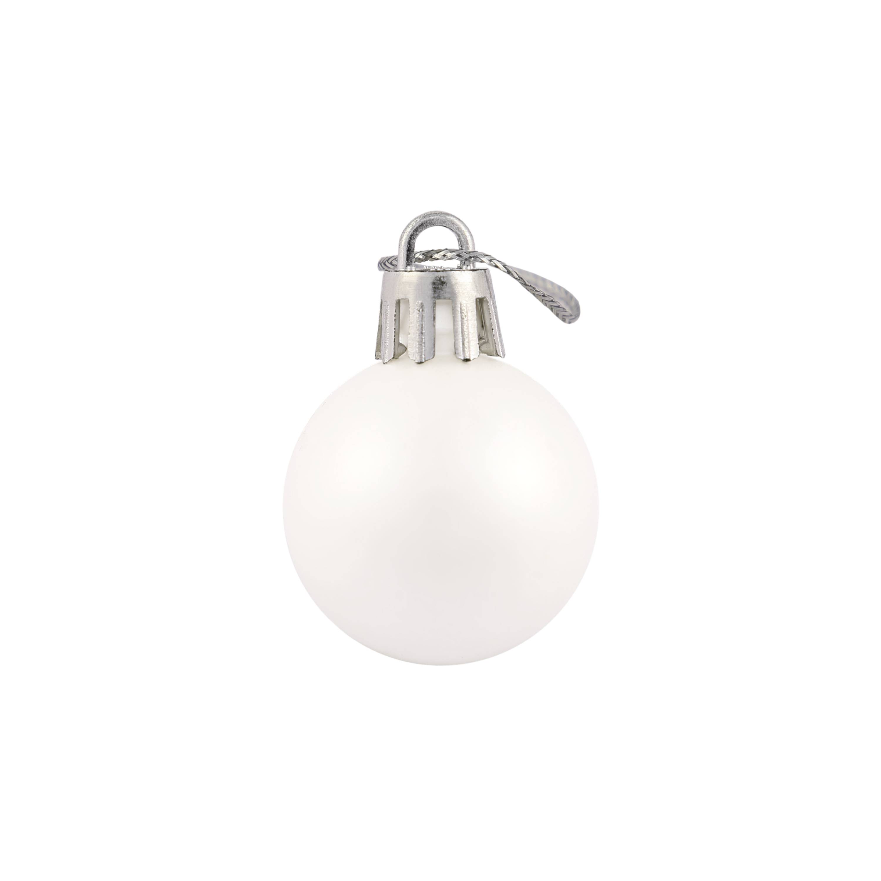 Ecloz - Lot de 10 boules de Noël incassables - blanc - Ø 3 cm - ECLOZ - Image 2