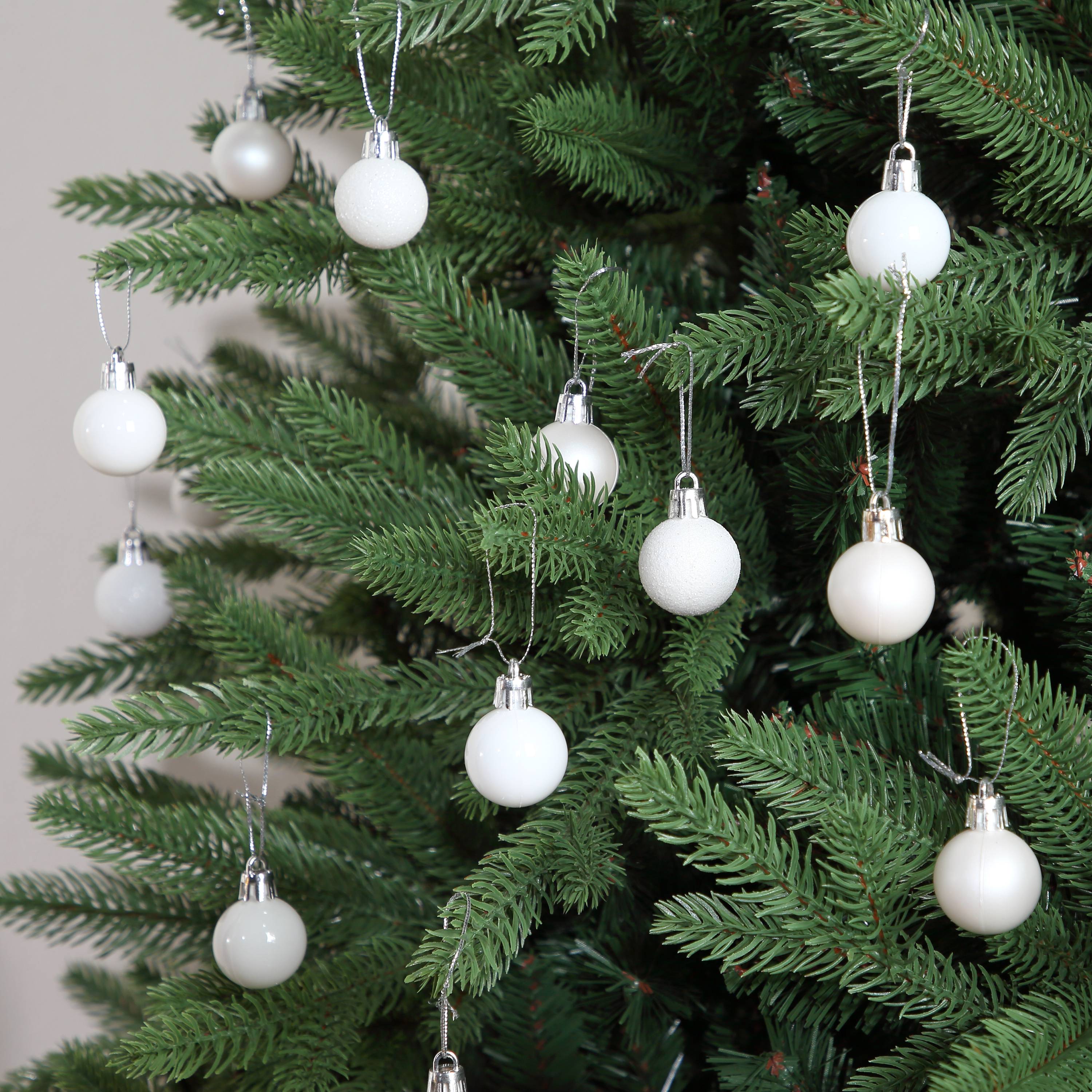 Ecloz - Lot de 10 boules de Noël incassables - blanc - Ø 3 cm - ECLOZ - Image 1