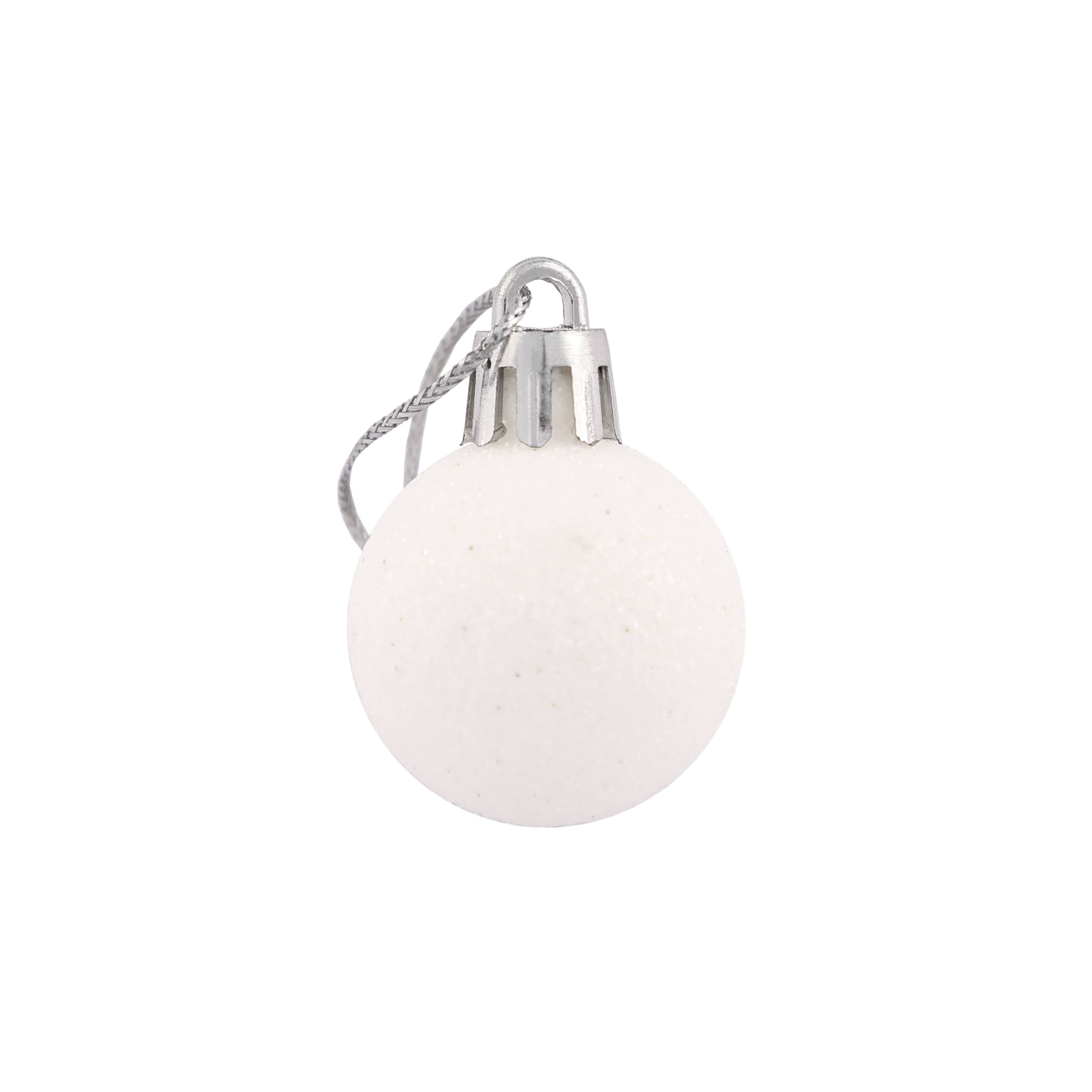 Ecloz - Lot de 10 boules de Noël incassables - blanc - Ø 3 cm - ECLOZ - Image 6