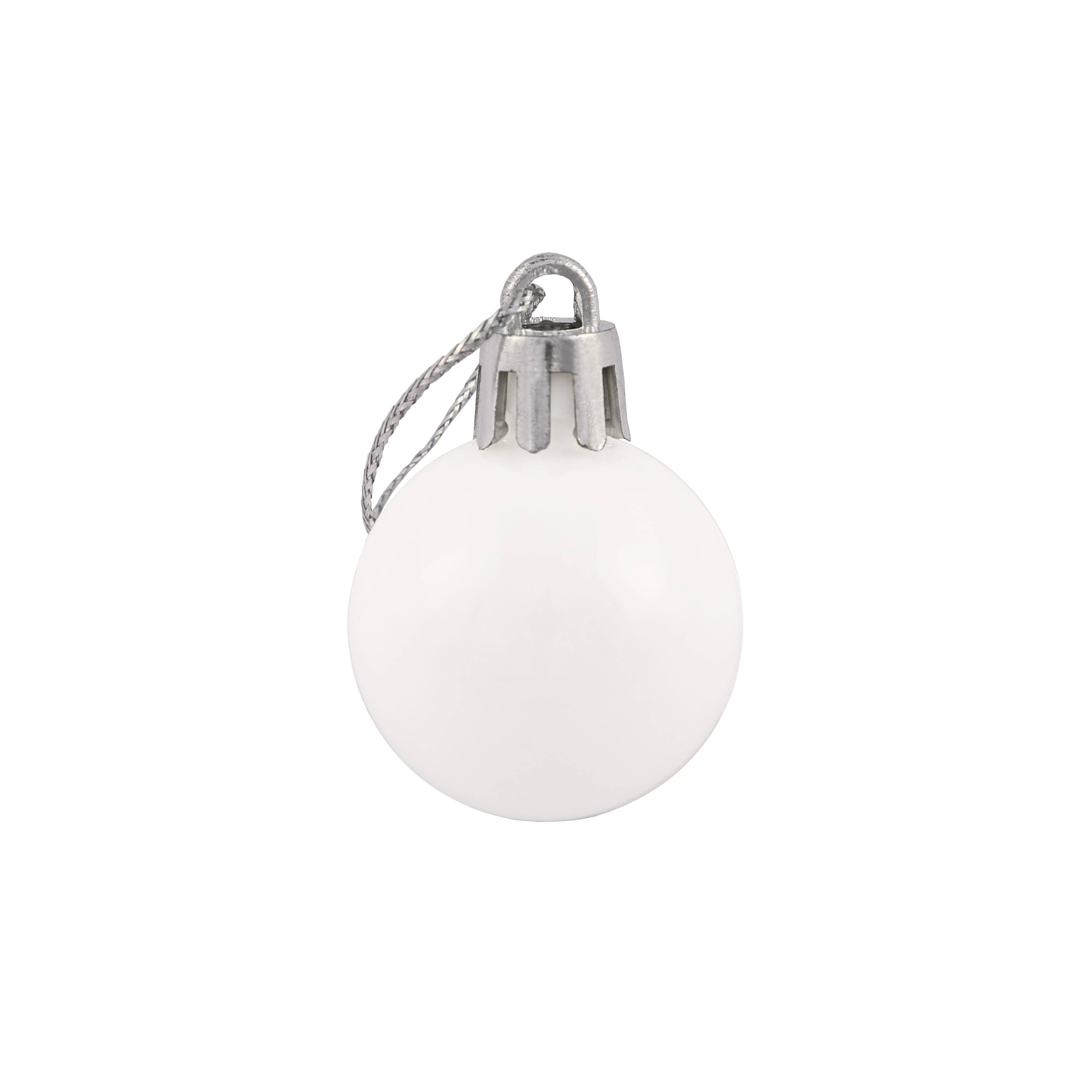 Ecloz - Lot de 10 boules de Noël incassables - blanc - Ø 3 cm - ECLOZ - Image 4