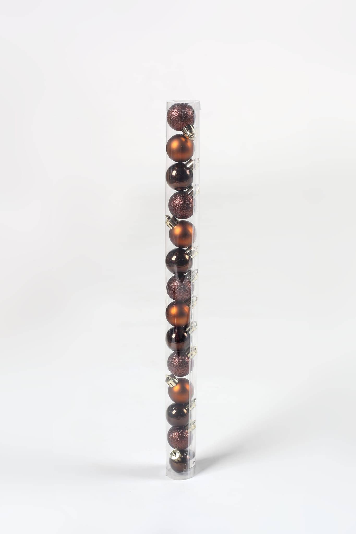Ecloz - Tube de 10 boules de Noël incassables - marron - Ø. 3 cm - ECLOZ - Image 2