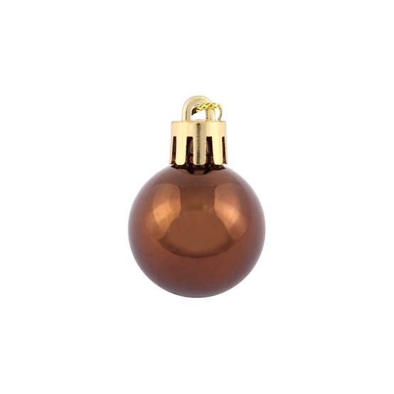 Ecloz - Lot de 10 boules de Noël incassables - marron - Ø 3 cm - ECLOZ - Image 3