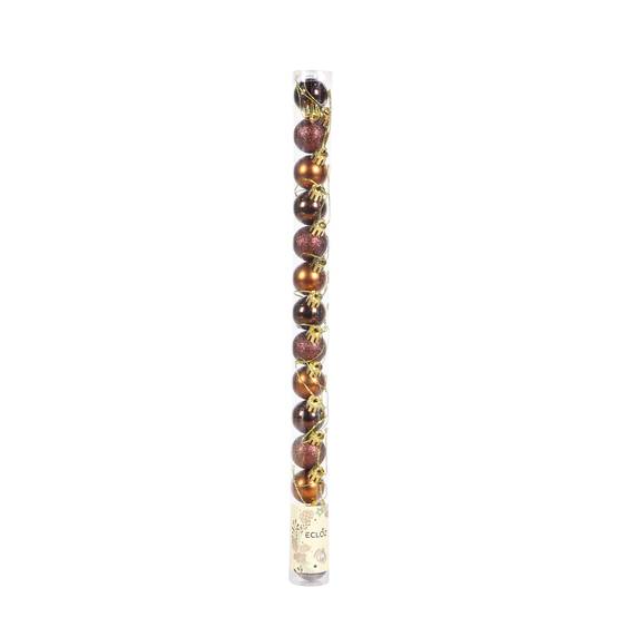 Ecloz - Lot de 10 boules de Noël incassables - marron - Ø 3 cm - ECLOZ - Image 5