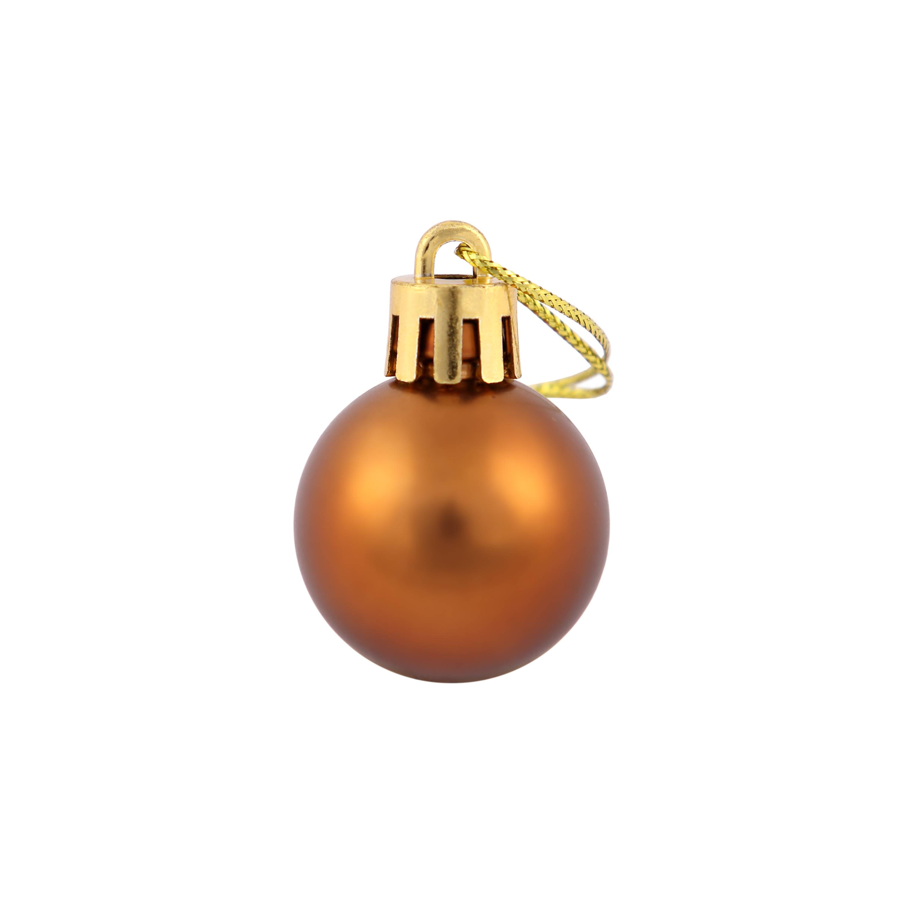 Ecloz - Lot de 10 boules de Noël incassables - marron - Ø 3 cm - ECLOZ - Image 6