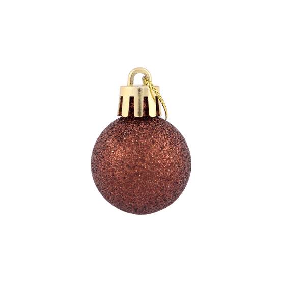 Ecloz - Lot de 10 boules de Noël incassables - marron - Ø 3 cm - ECLOZ - Image 4