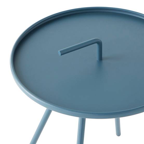 Ecloz - Table d'appoint de jardin acier bleu caraïbes - Image 1