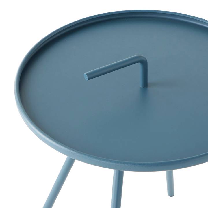 Ecloz - Table d'appoint de jardin acier bleu caraïbes - Image 1