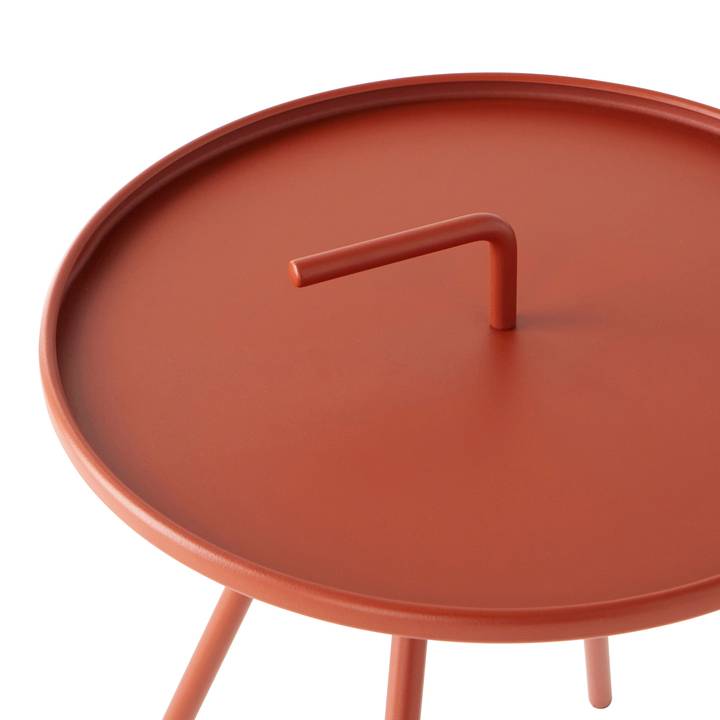 Ecloz - Table d'appoint de jardin acier couleur rouille - Image 1