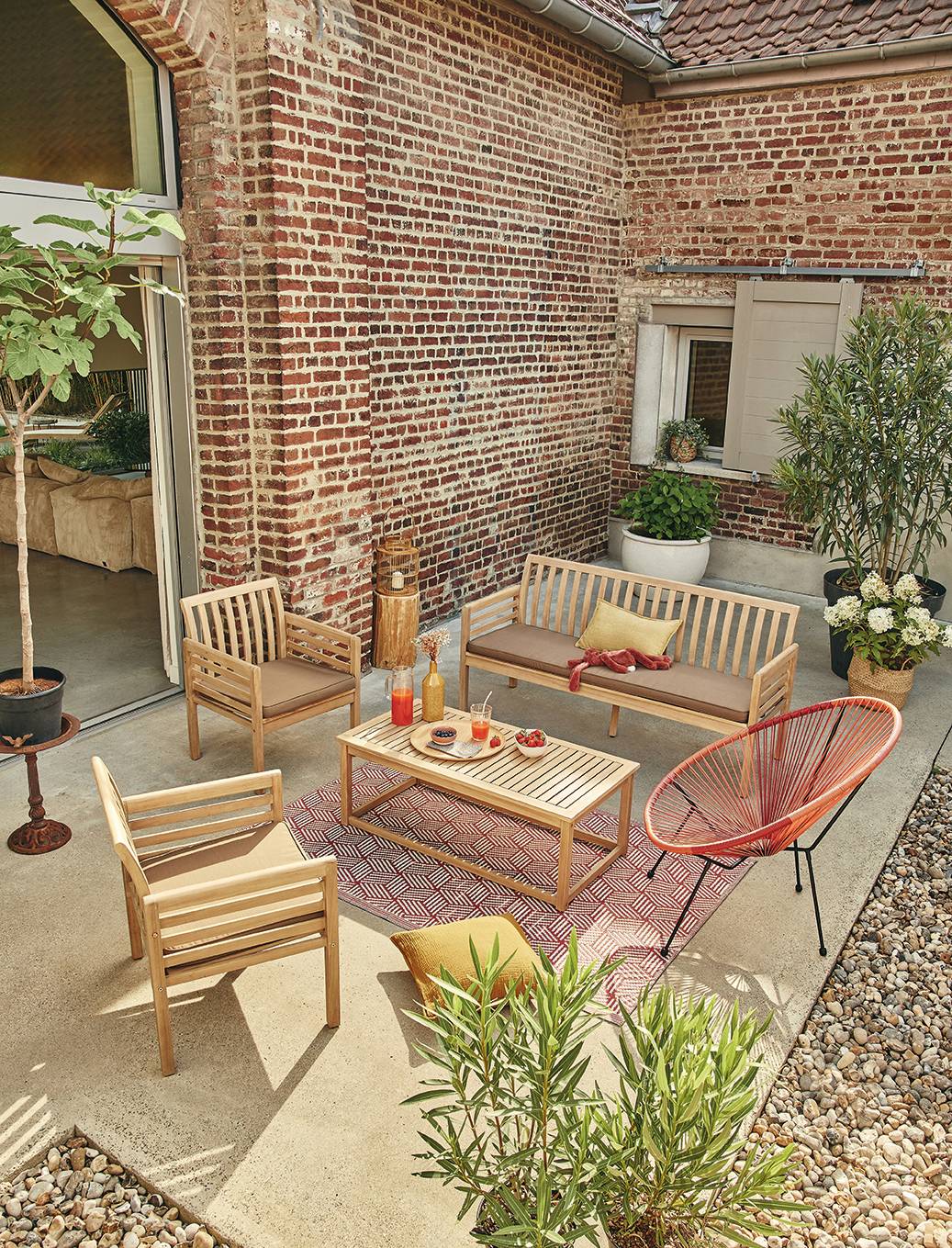 Ecloz - Fauteuil de jardin acier cordage camaieu terracotta Steph ECLOZ - Image 4