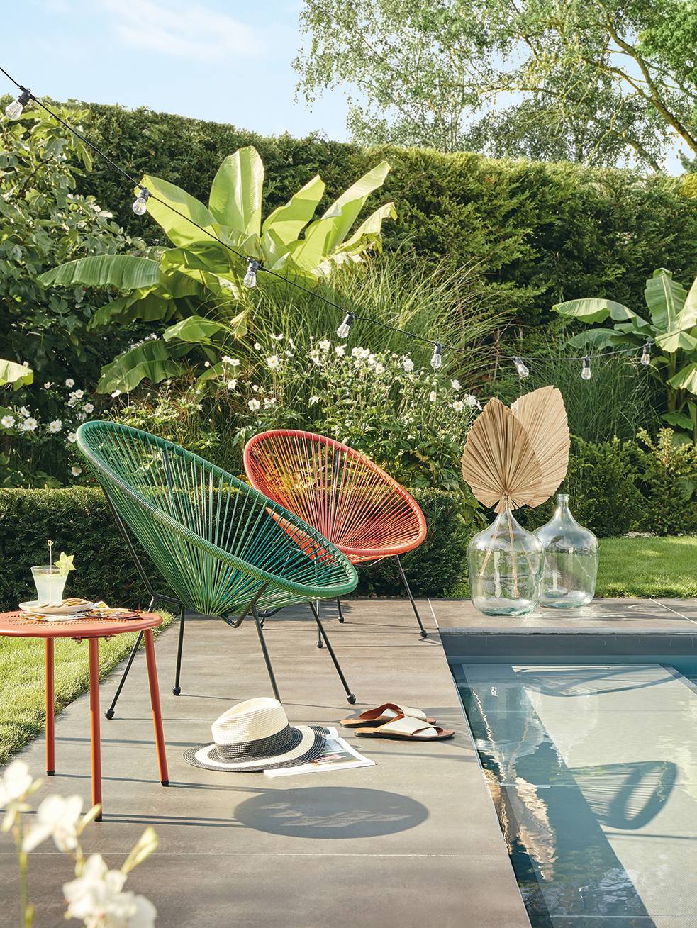 Ecloz - Fauteuil de jardin acier cordage camaieu vert Steph ECLOZ - Image 4