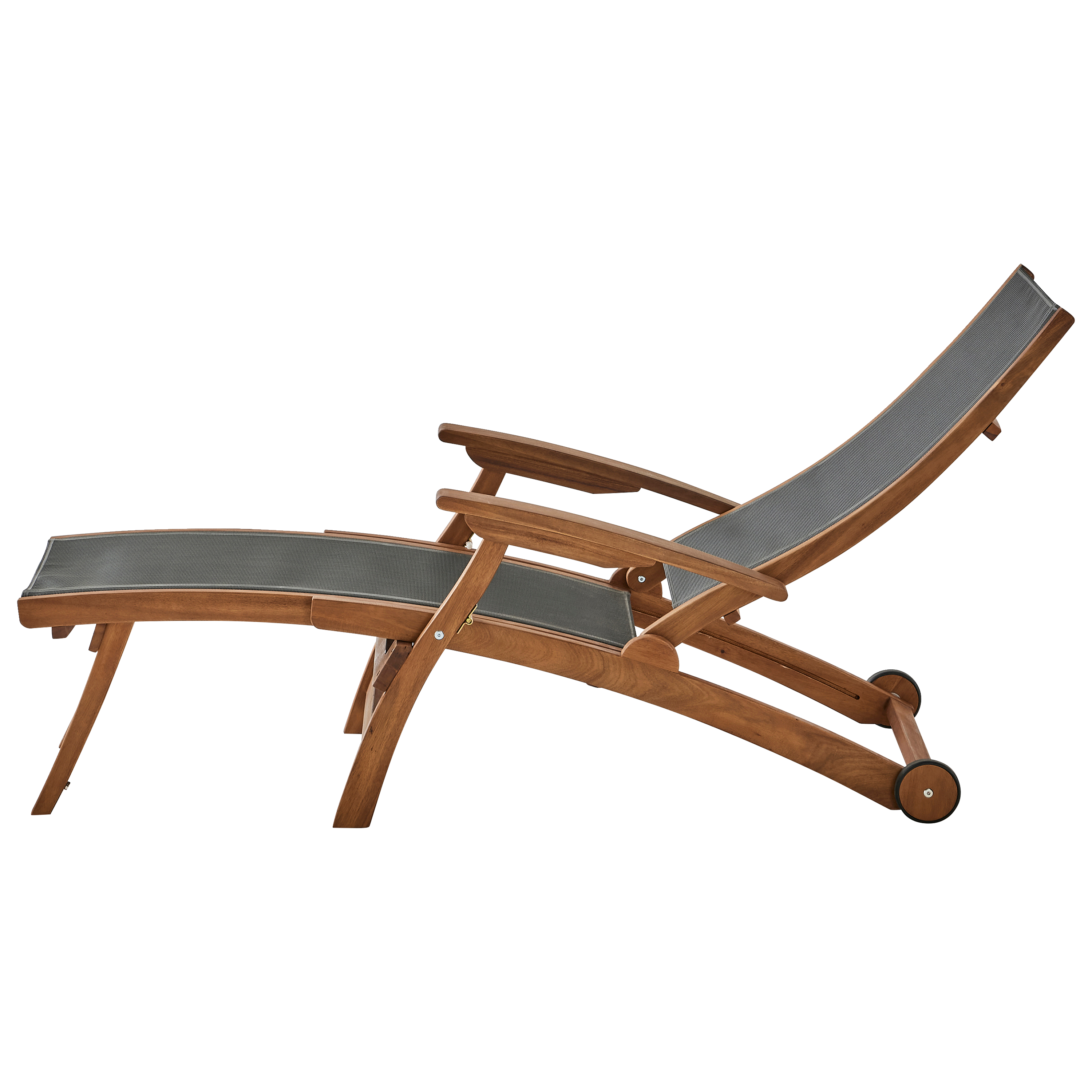 Ecloz - Bain de soleil à roulettes et assise ajustable Debby anthracite - ECLOZ - Image 4