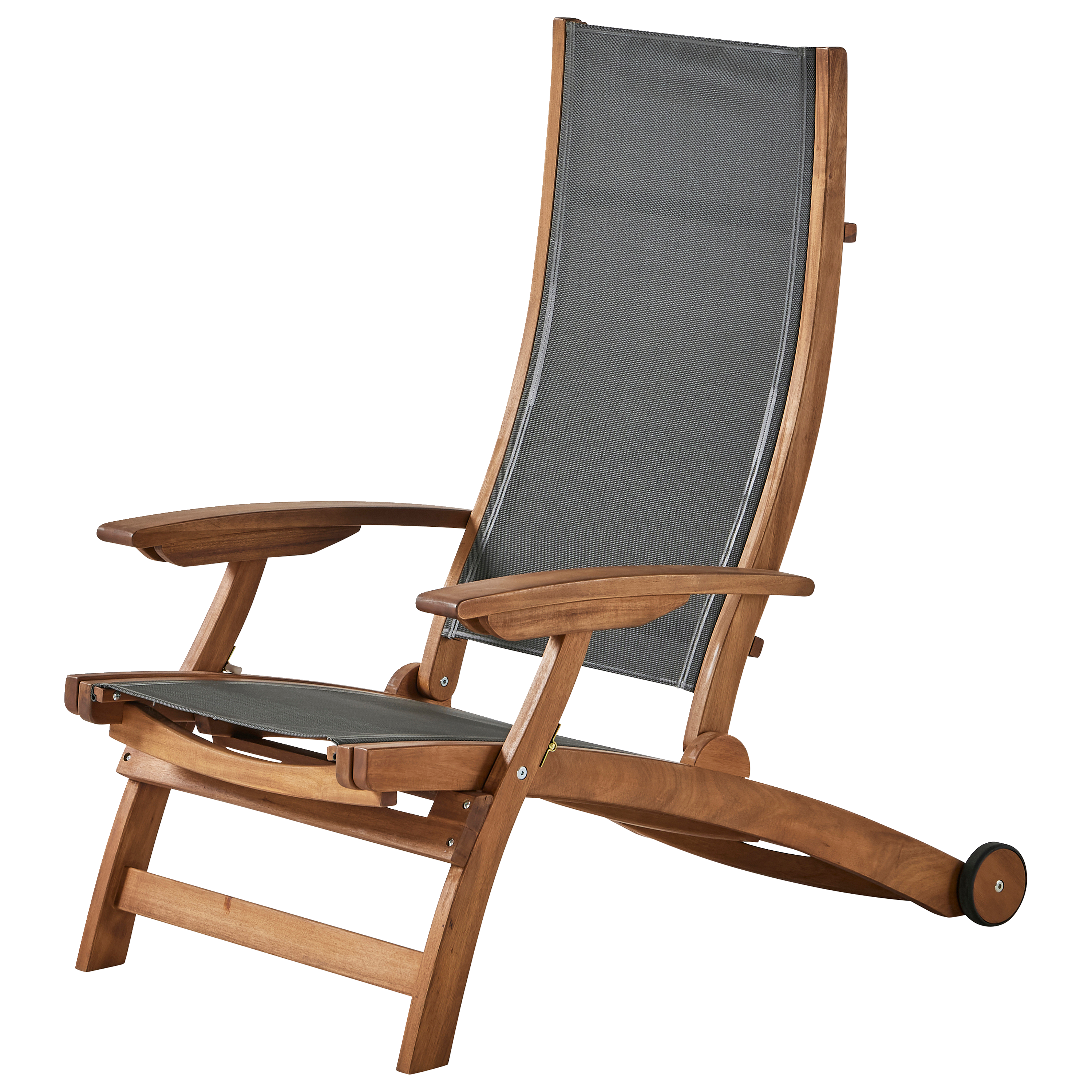 Ecloz - Bain de soleil à roulettes et assise ajustable Debby anthracite - ECLOZ - Image 1
