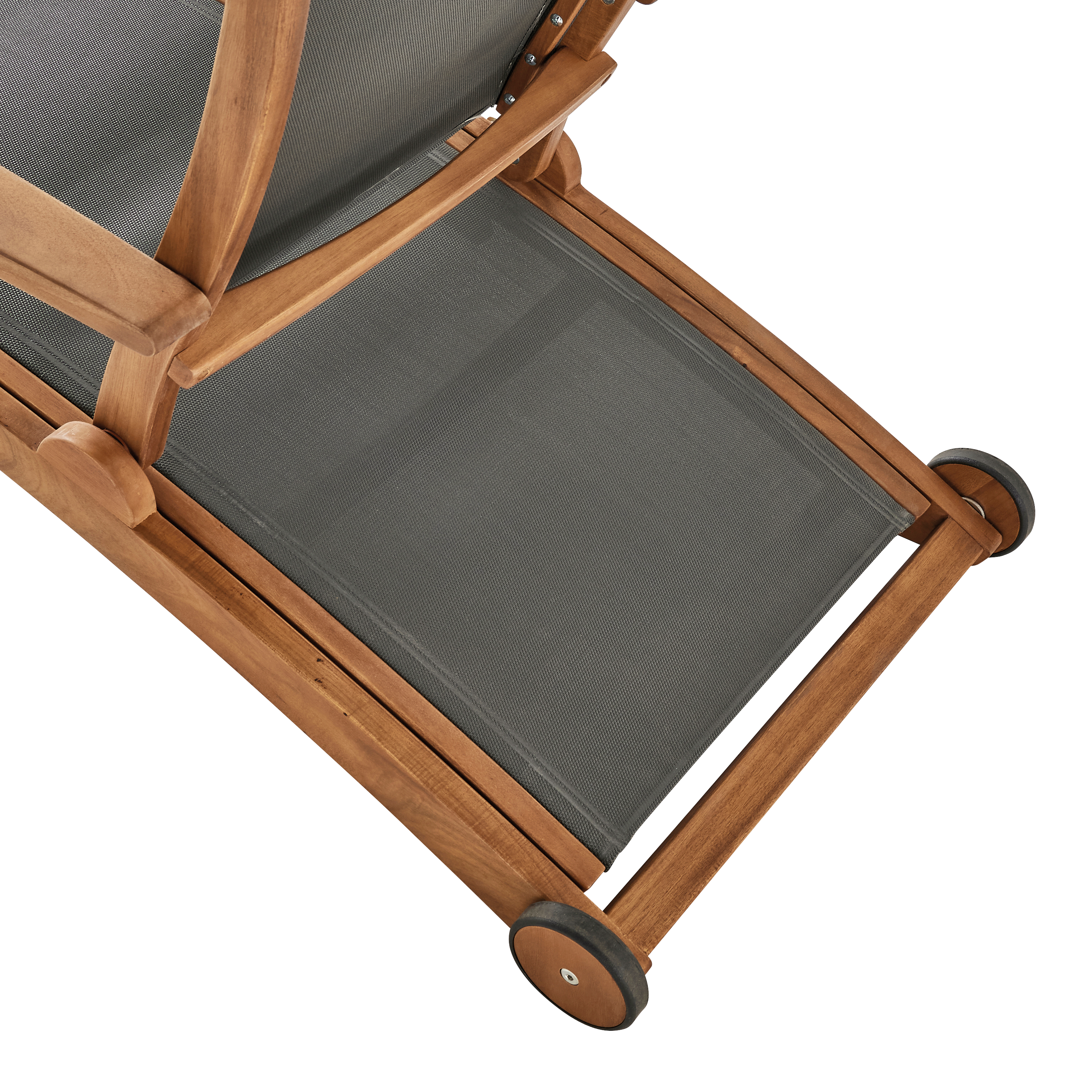 Ecloz - Bain de soleil à roulettes et assise ajustable Debby anthracite - ECLOZ - Image 5