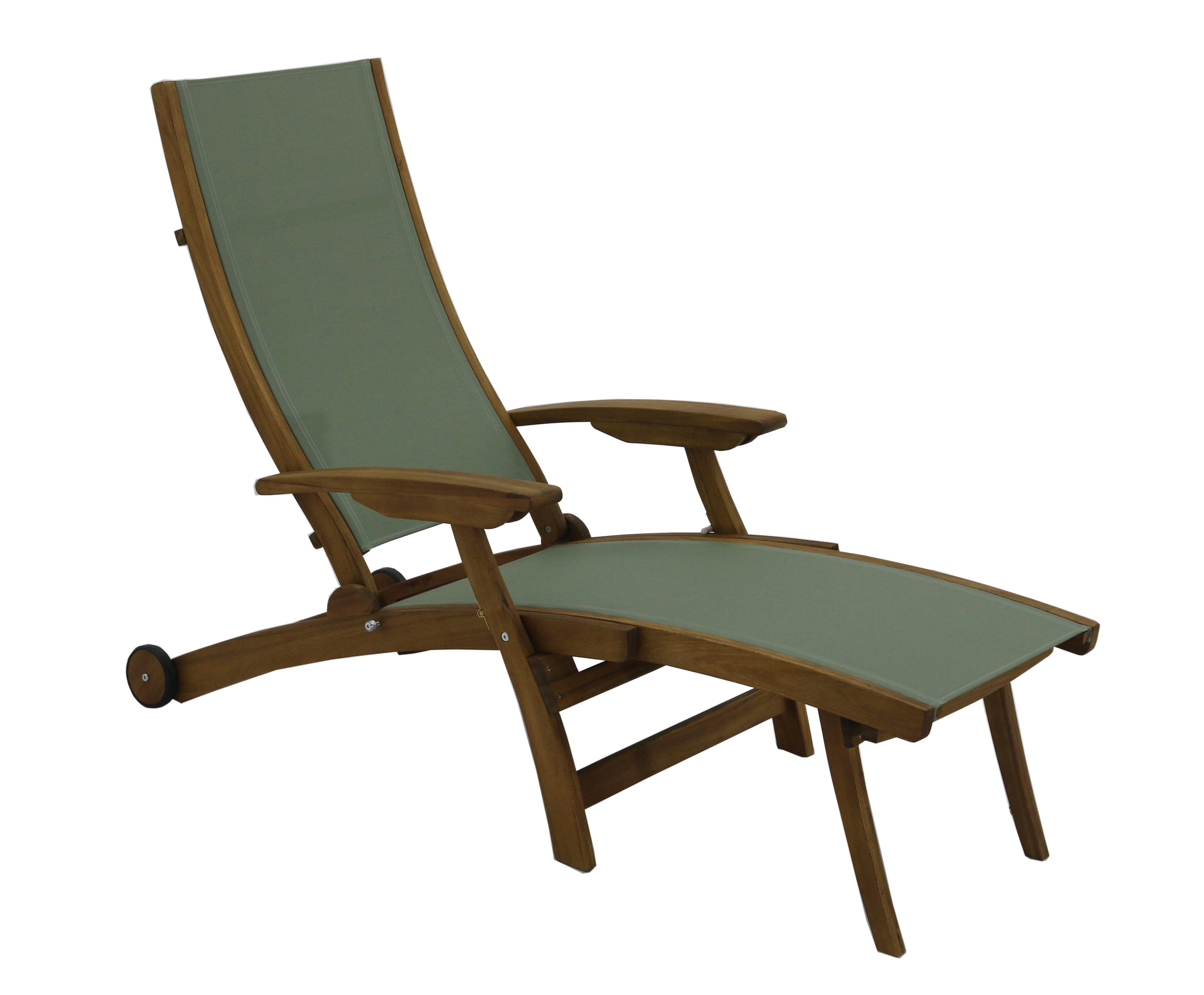 Ecloz - Bain de soleil à roulettes et assise ajustable Debby kaki - ECLOZ