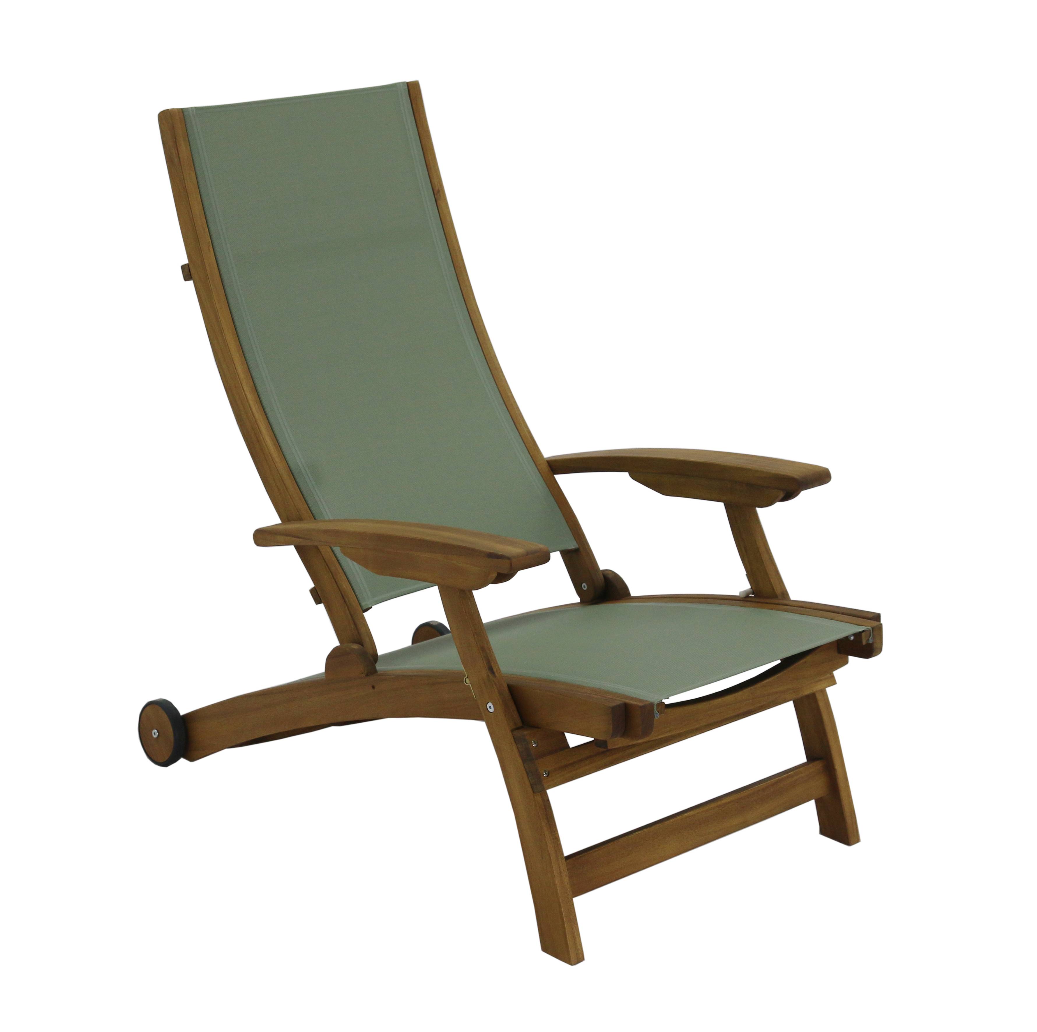 Ecloz - Bain de soleil à roulettes et assise ajustable Debby kaki - ECLOZ - Image 10